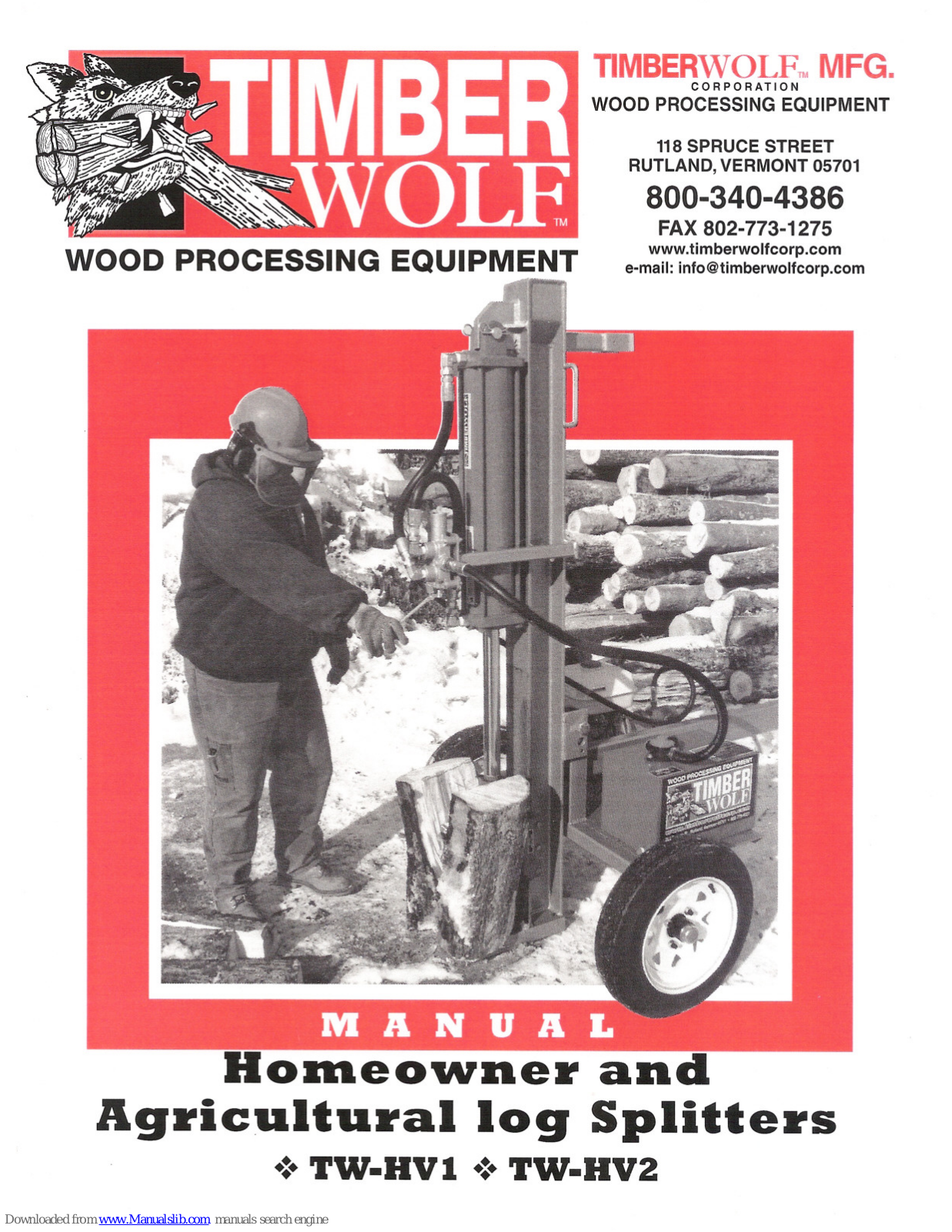 Timberwolf TW-HV2, TW-HV1 User Manual - ManualMachine.com