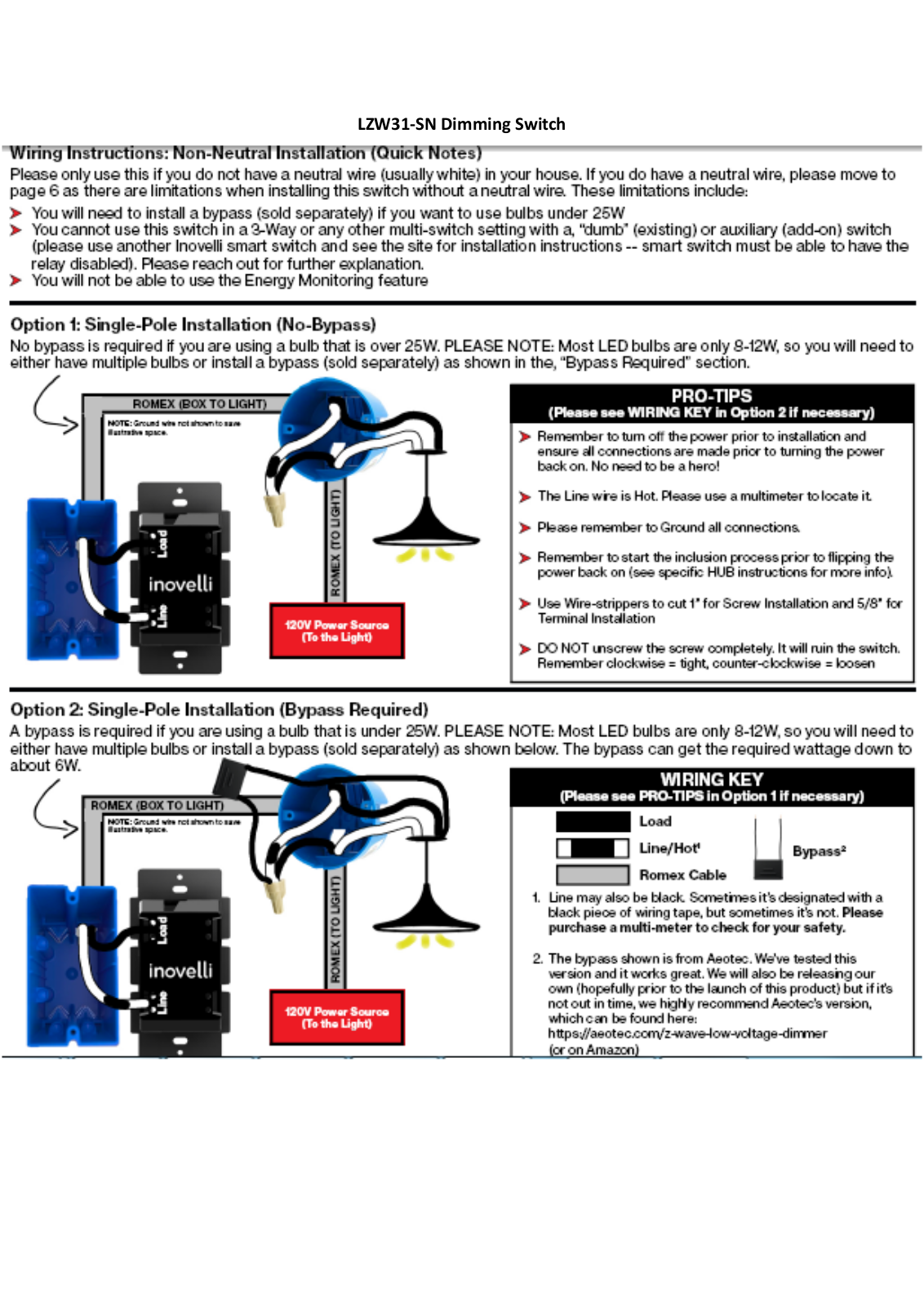 Leedarson Lighting LZW31SN Users Manual