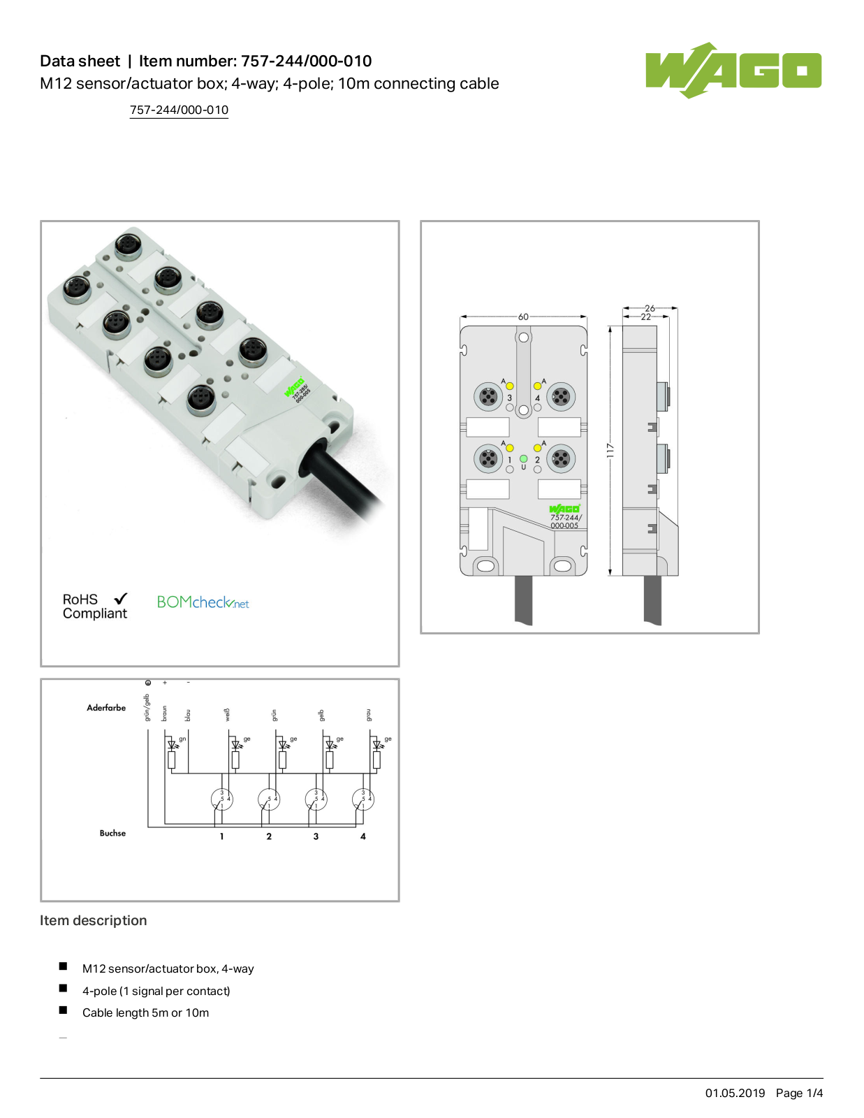 Wago 757-244/000-010 Data Sheet