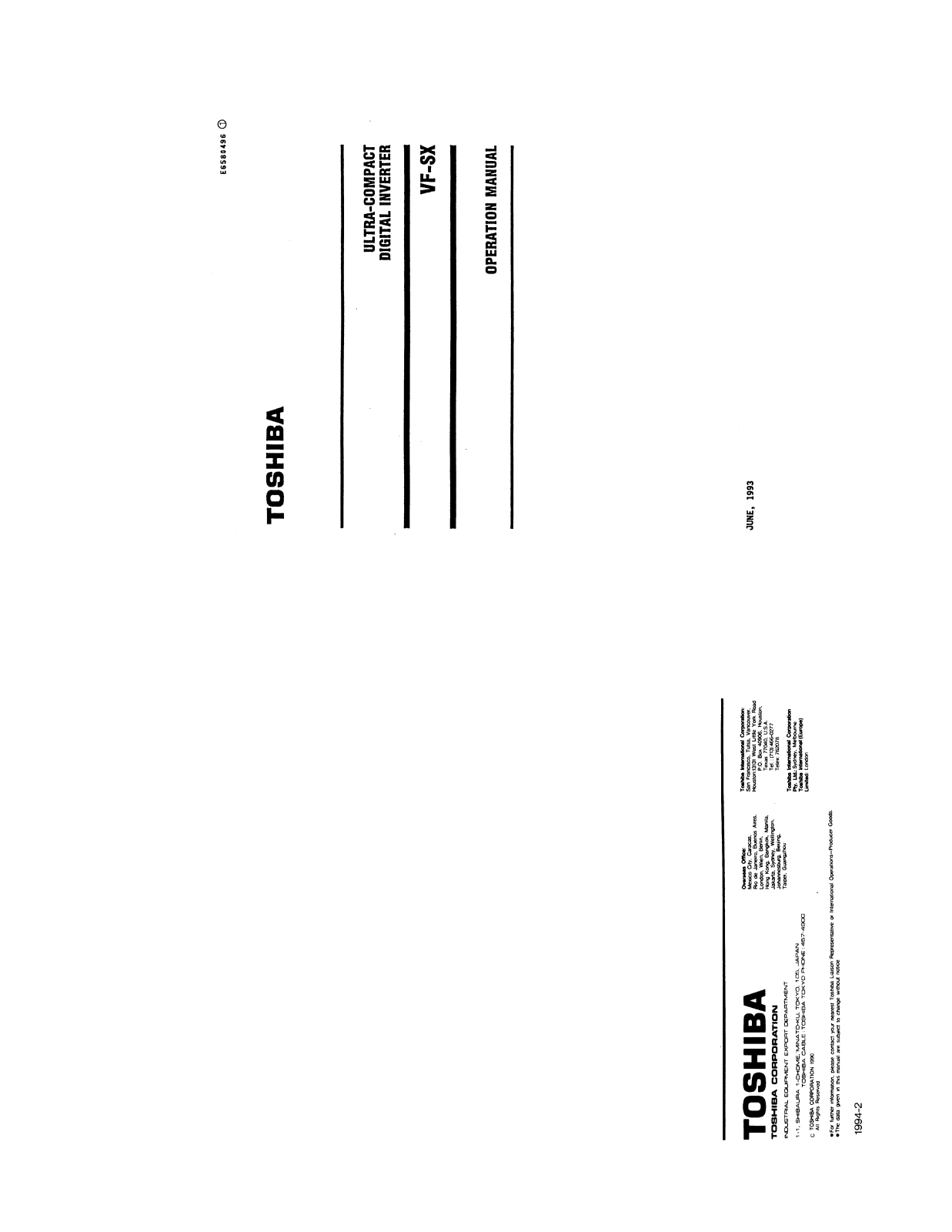 Toshiba VF-SX User Manual