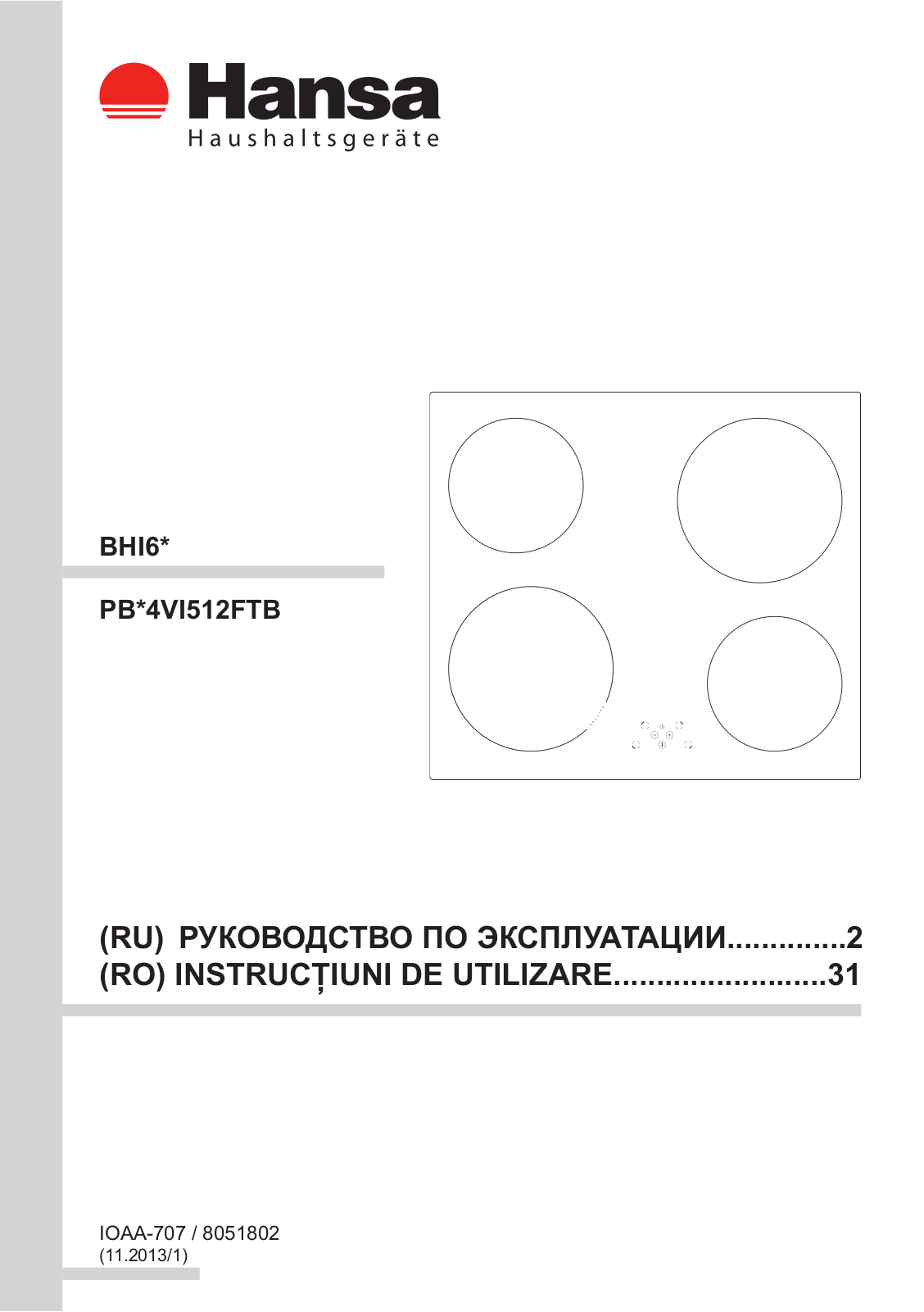 Hansa BHI 68314 User manual