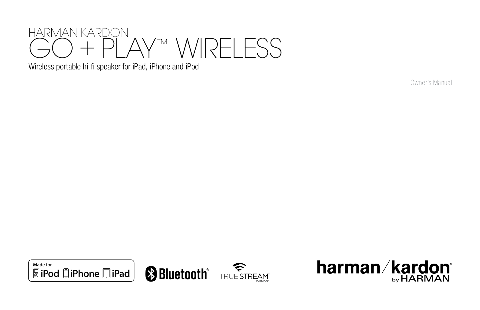 Harman kardon Go play Wireless MINI User Manual