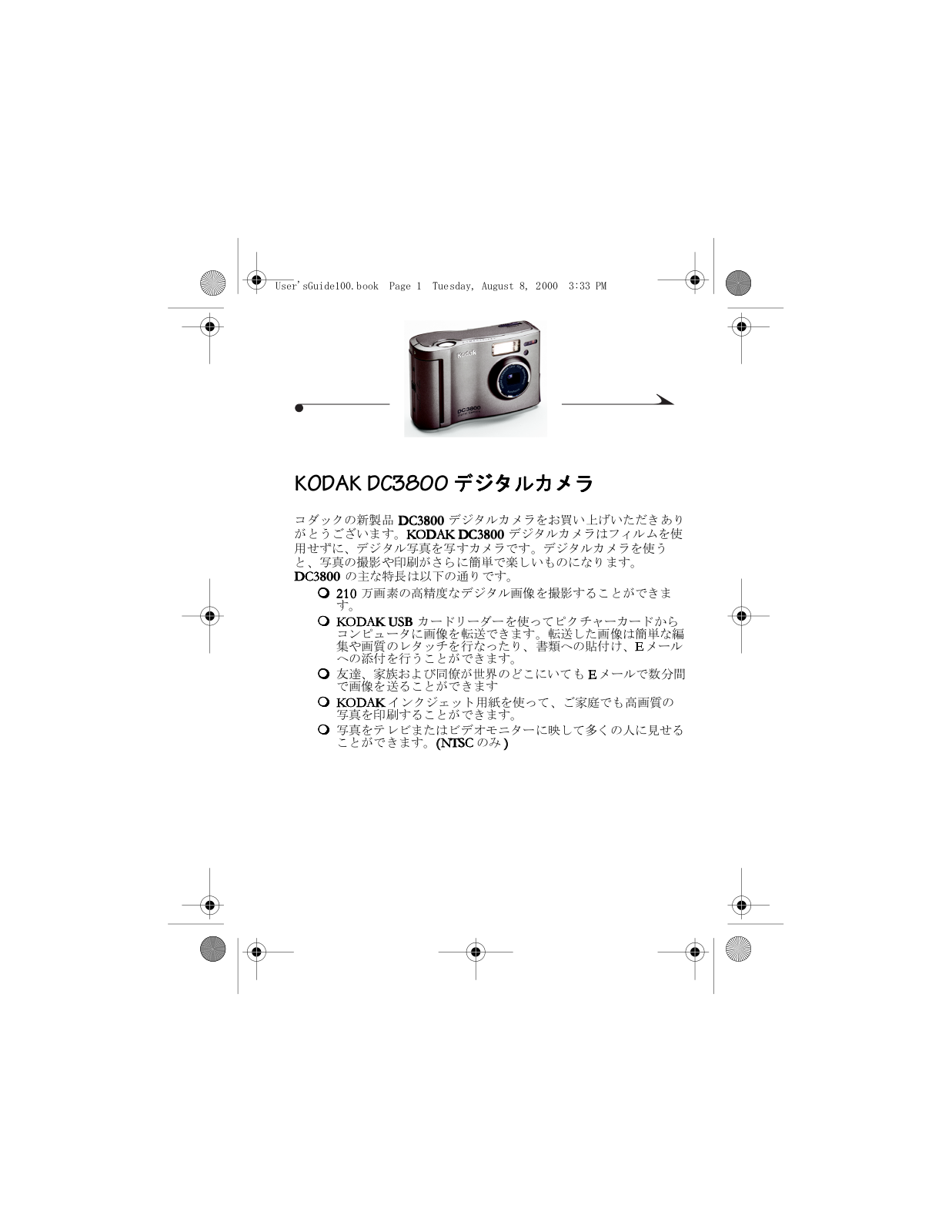 Kodak DC3800 User Manual