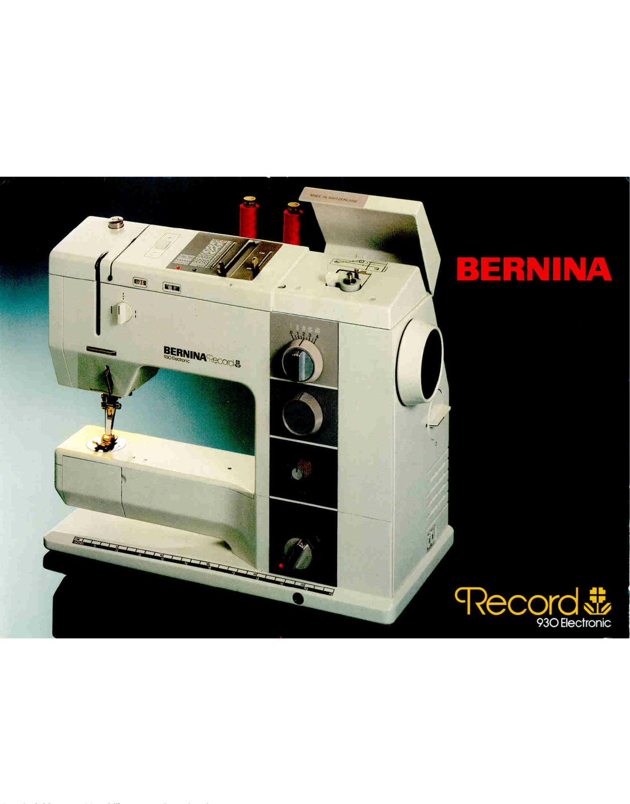 Bernina 930 User Manual