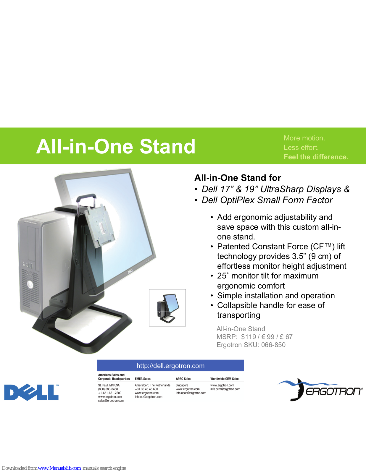 Ergotron All-in-One Stand, 066-850 Brochure