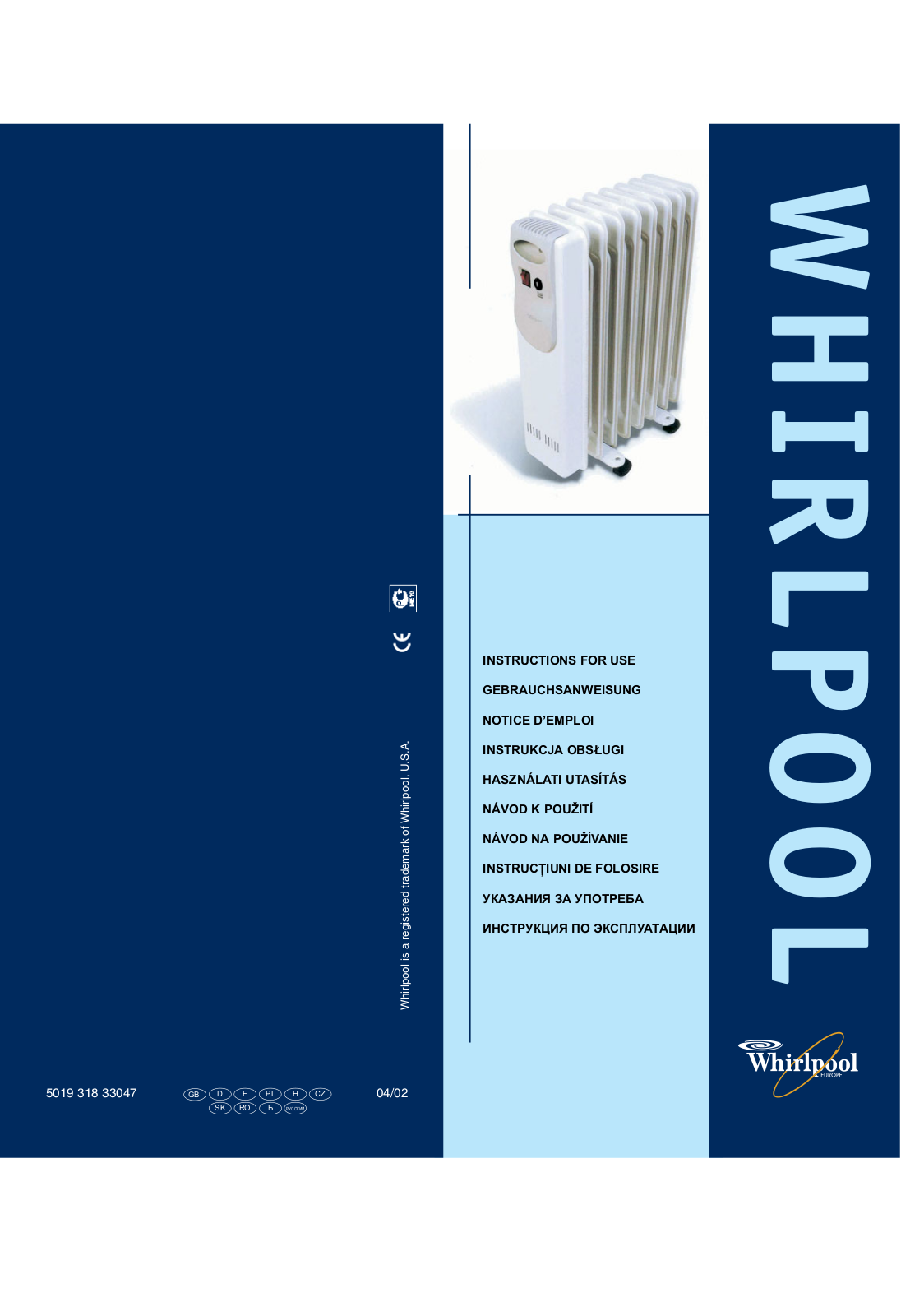 Whirlpool OilRad Service Manual