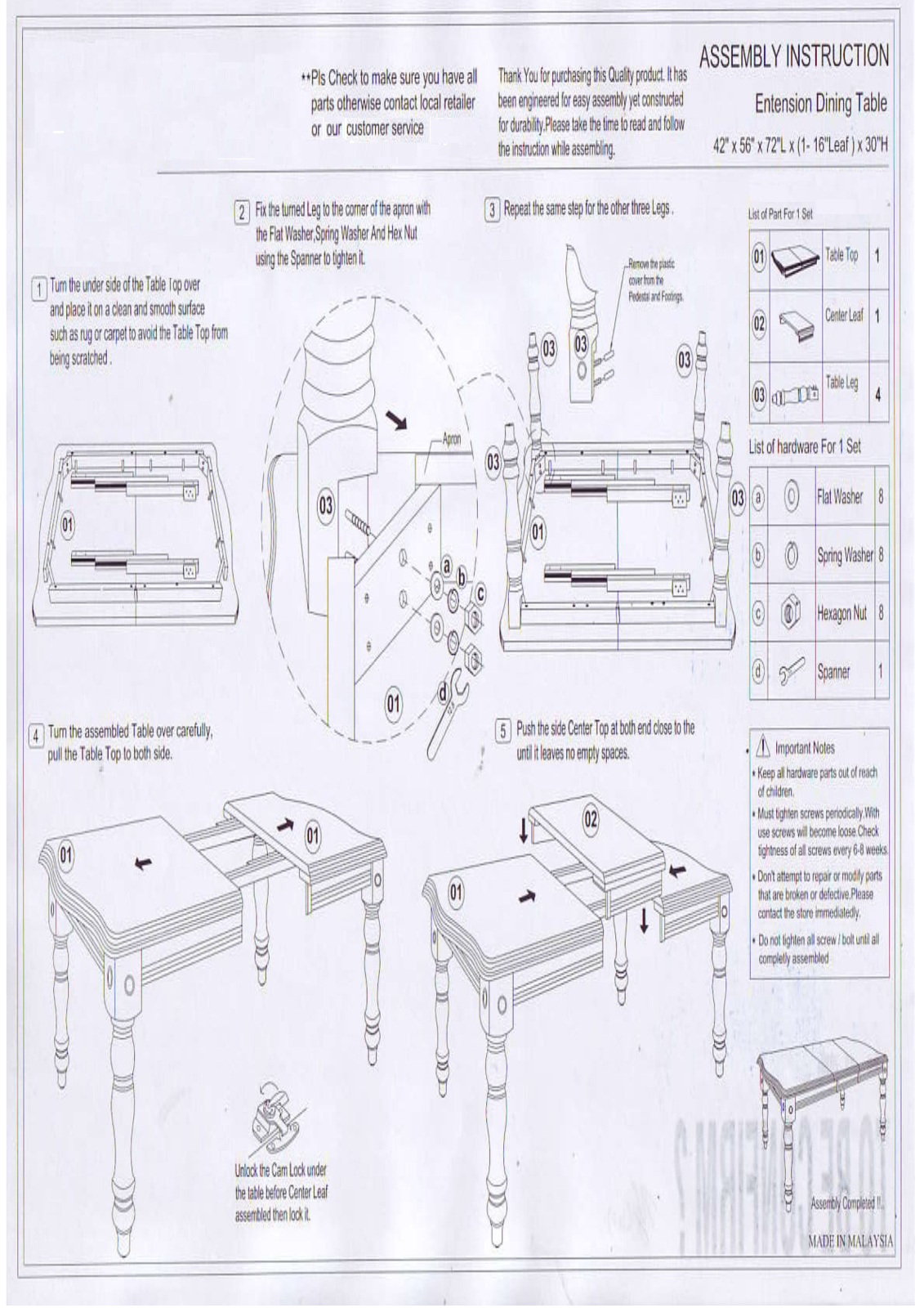 Foundstone LOON7826 Assembly Instruction - ManualMachine.com