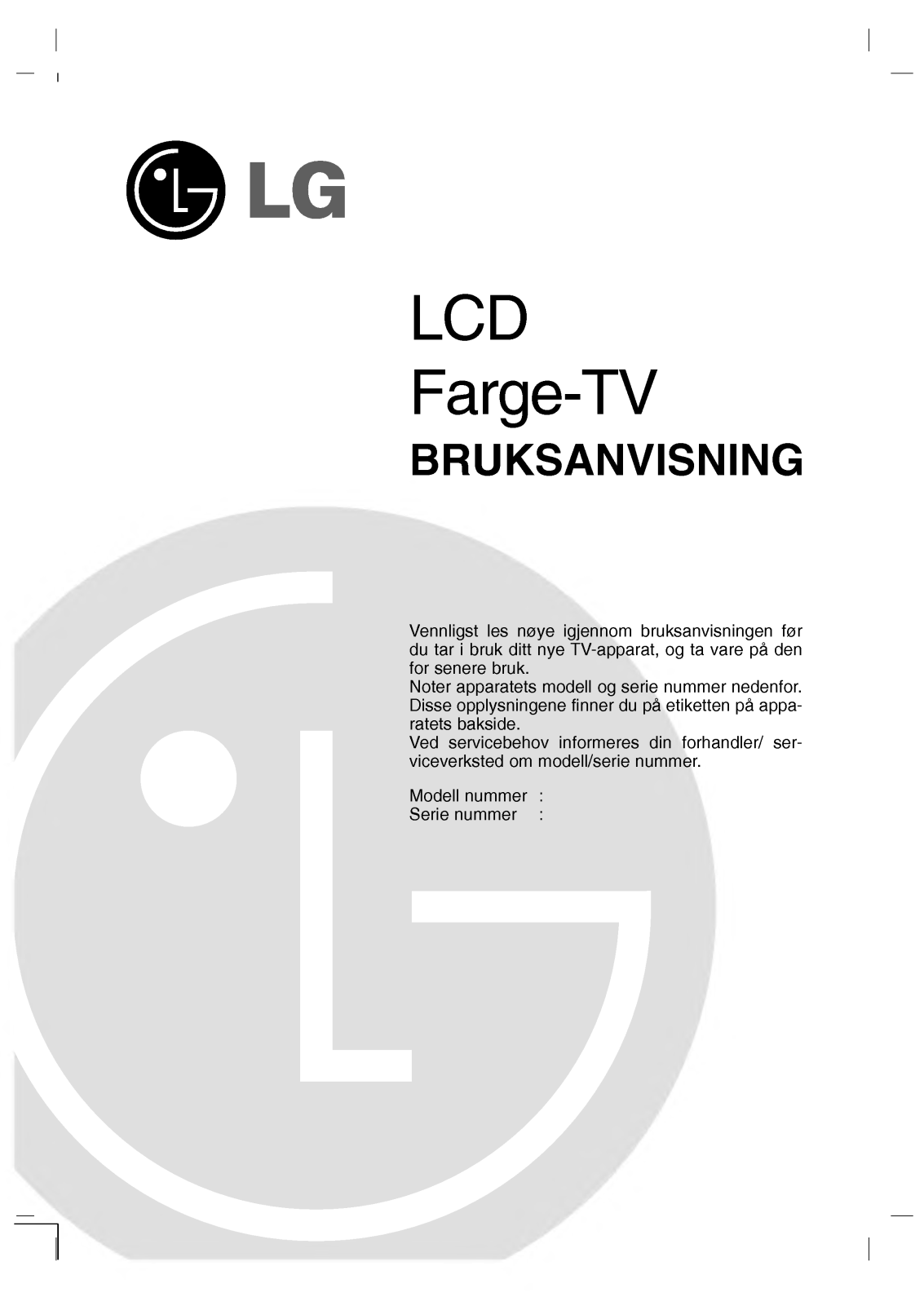 Lg RZ-26LZ30, RZ-32LZ50, RZ-27LZ50 User Manual