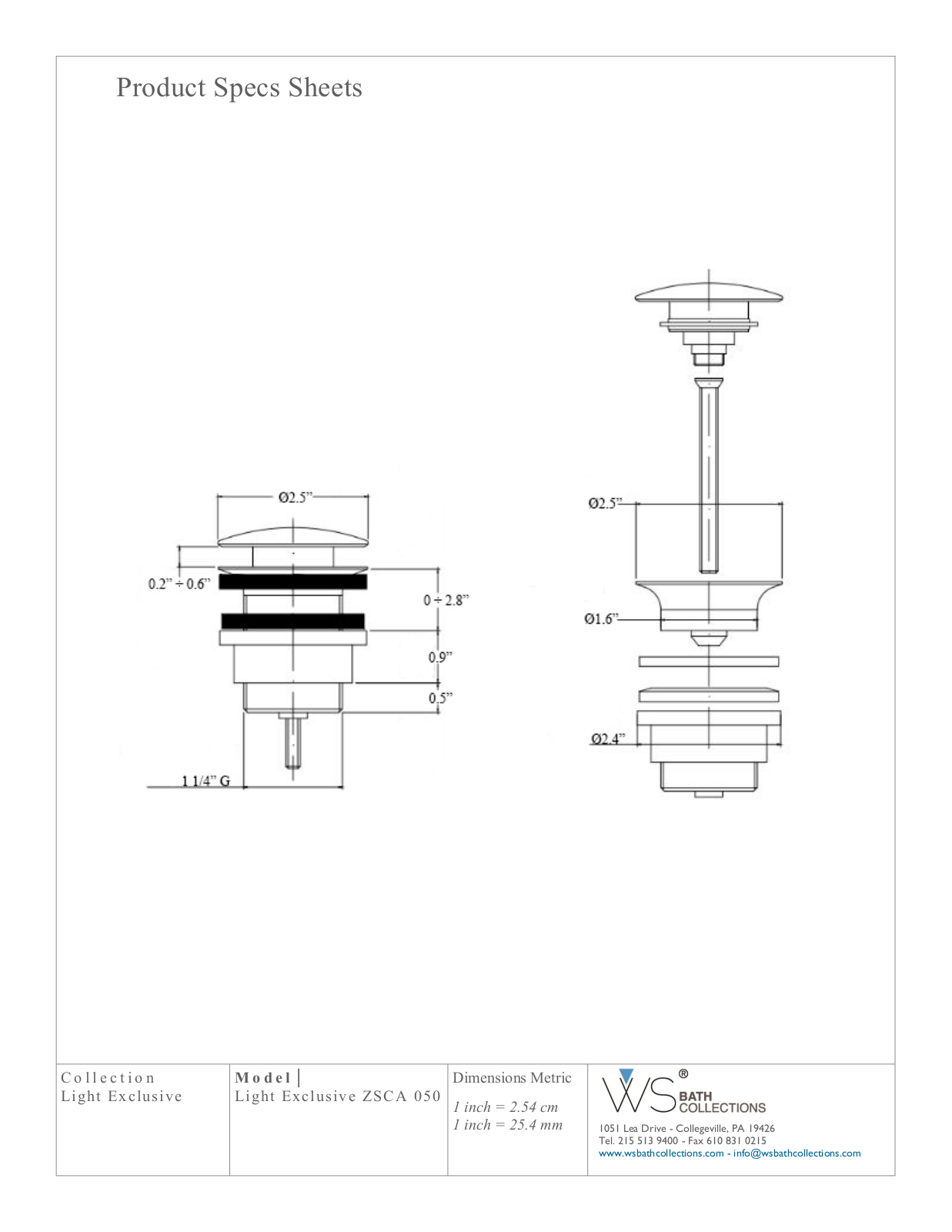 WS Bath Collections WSO3453 Specifications - ManualMachine.com