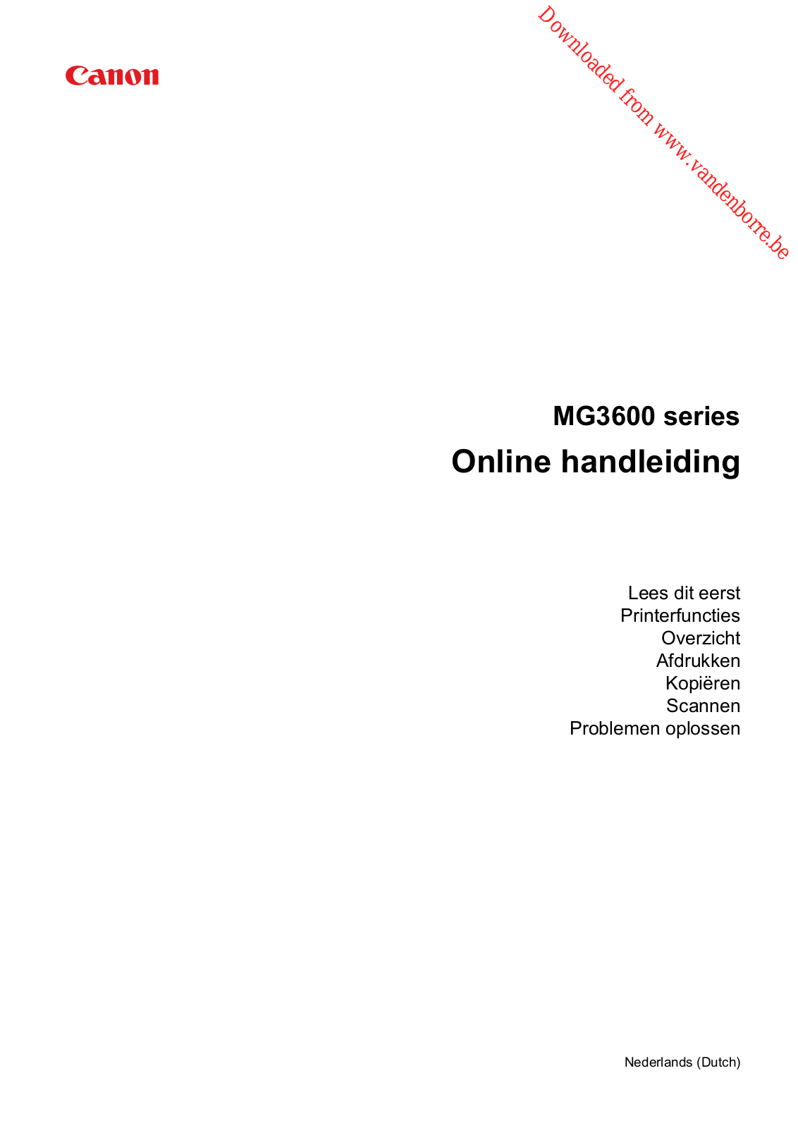 CANON MG3650 User Manual