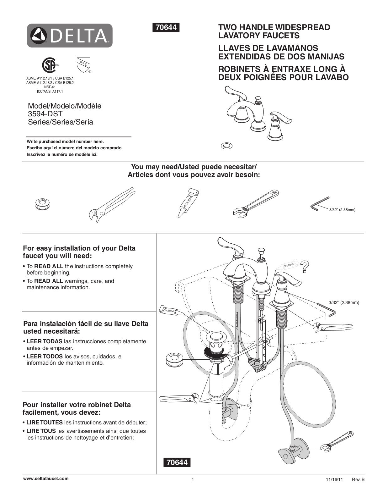 Factory Direct Hardware 3594-MPU-DST User Manual