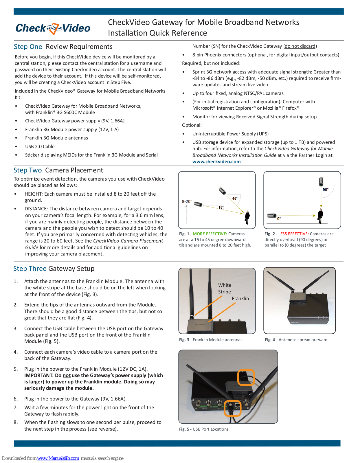 CheckVideo CV43G Installation Quick Reference - ManualMachine.com