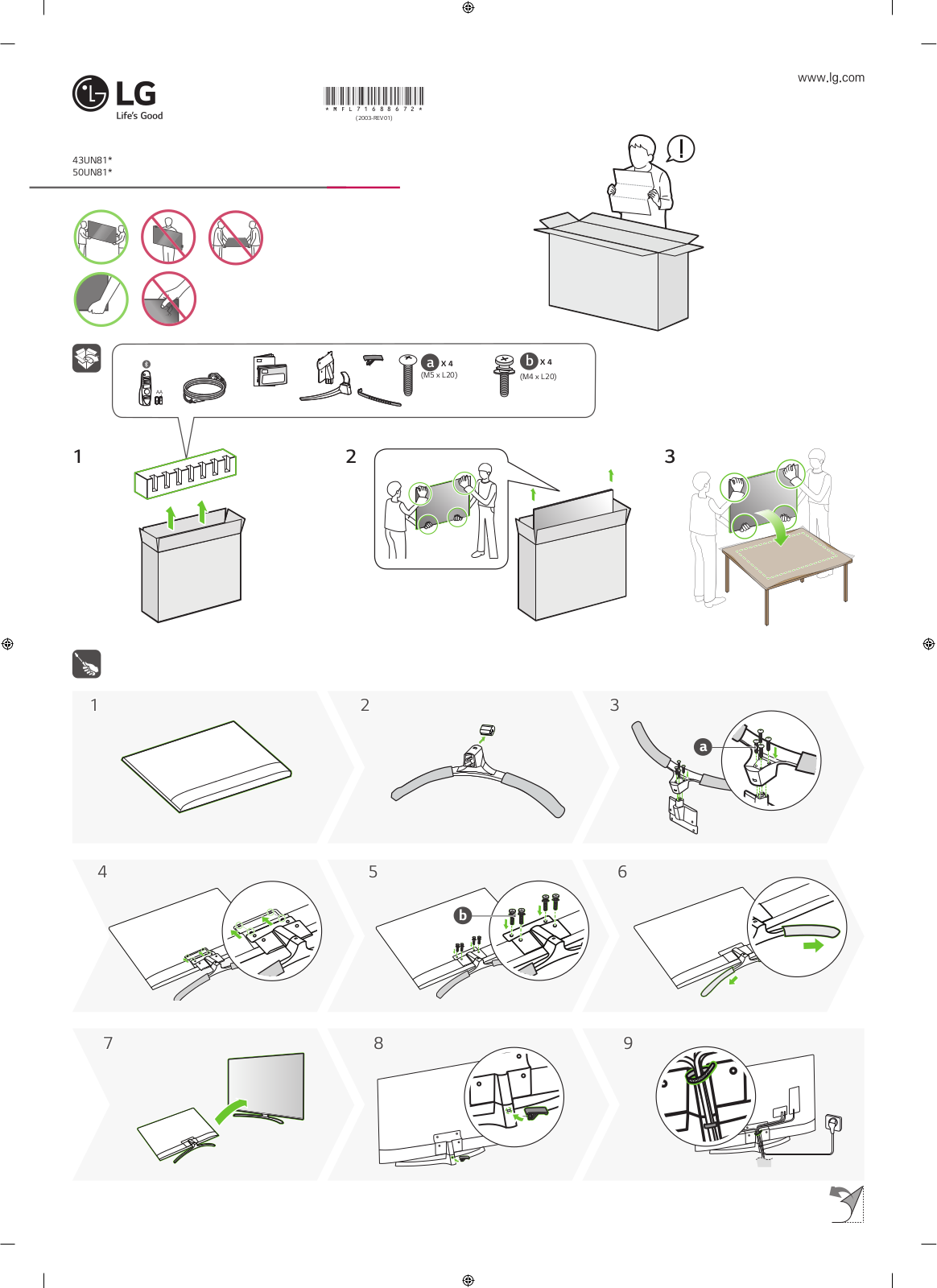 LG 50UN8100PCA Quick Setup Guide