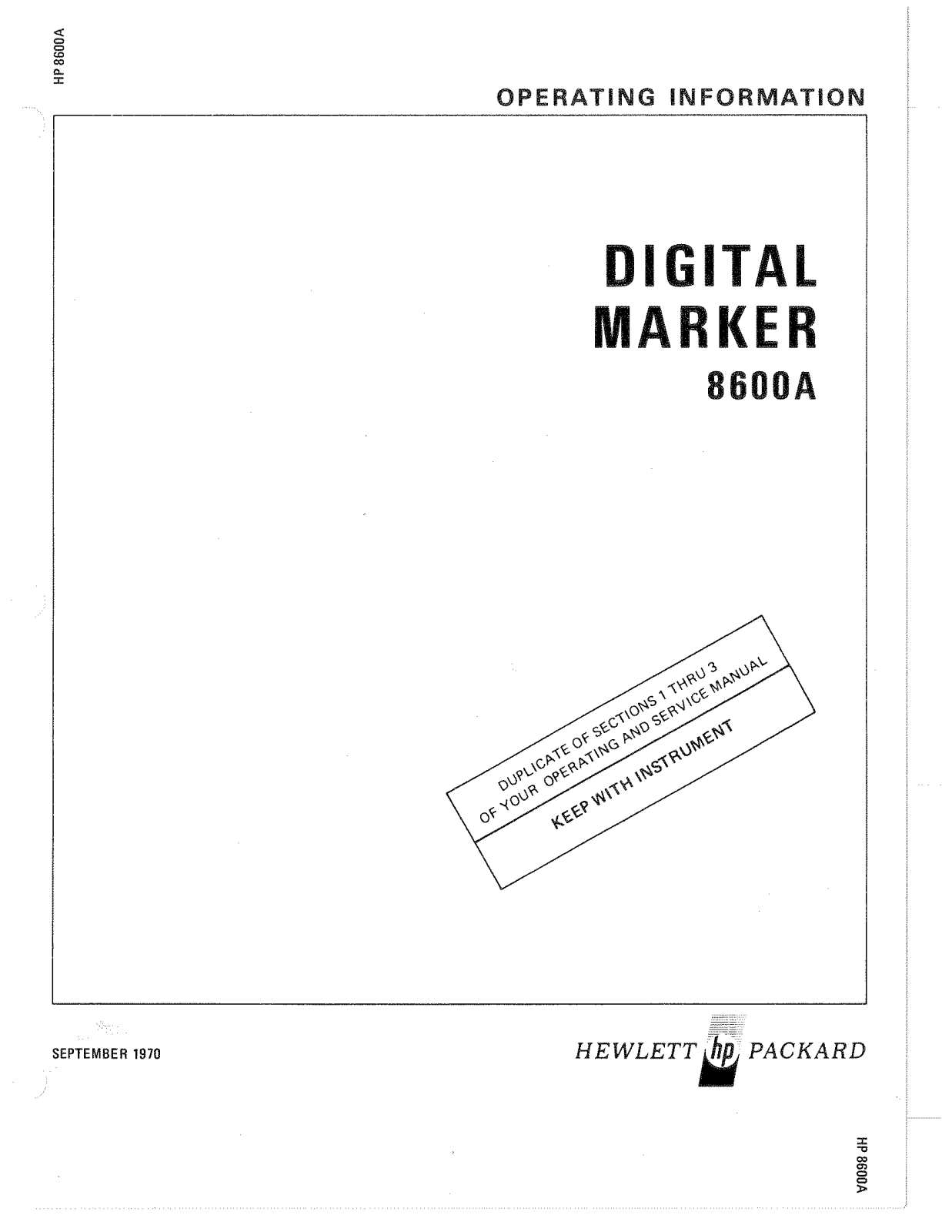 HP 8600a schematic