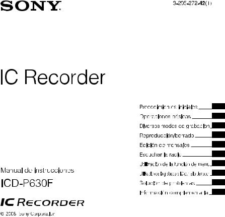 Sony Ericsson ICD P630F Instruction Manual