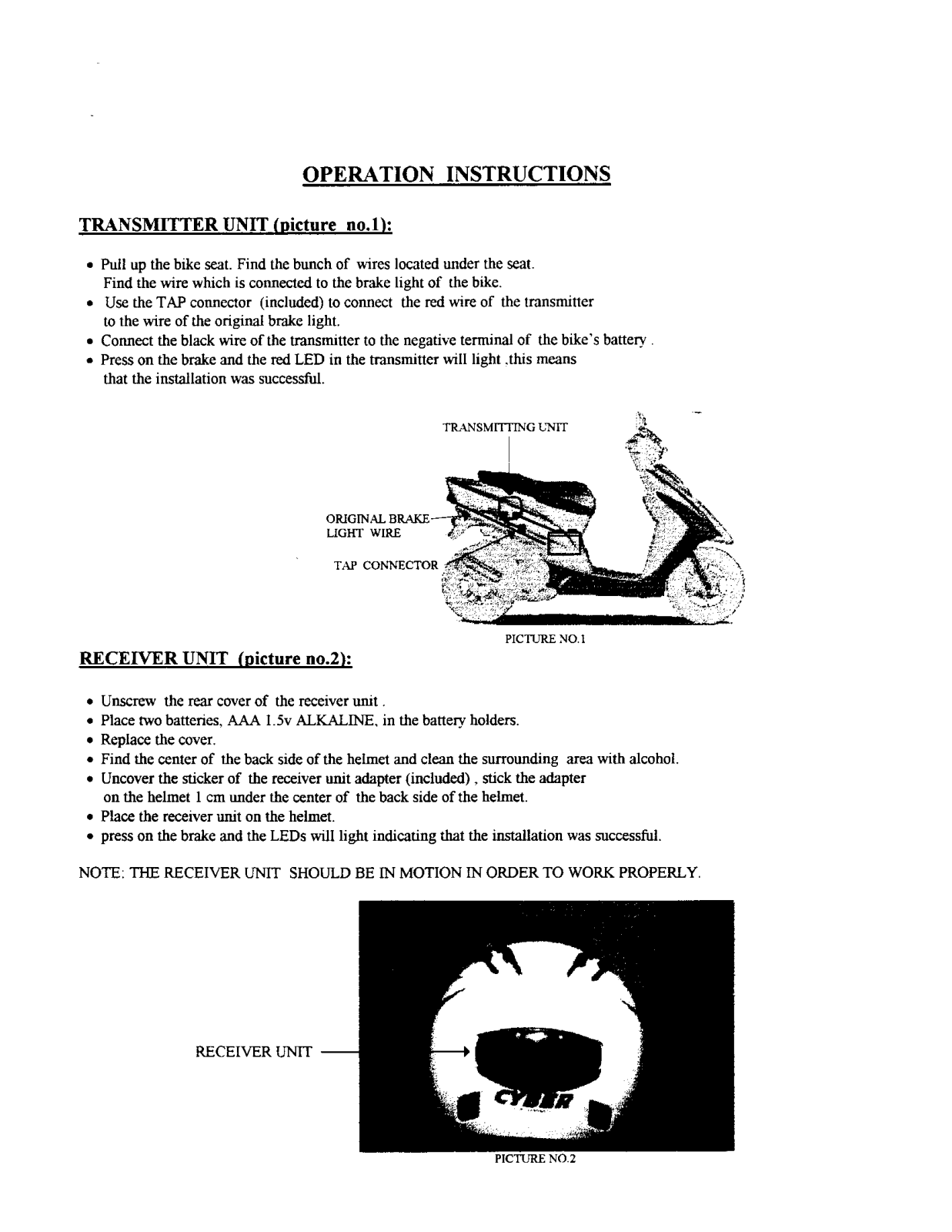 Noga Negev Innovations HBLRX User Manual