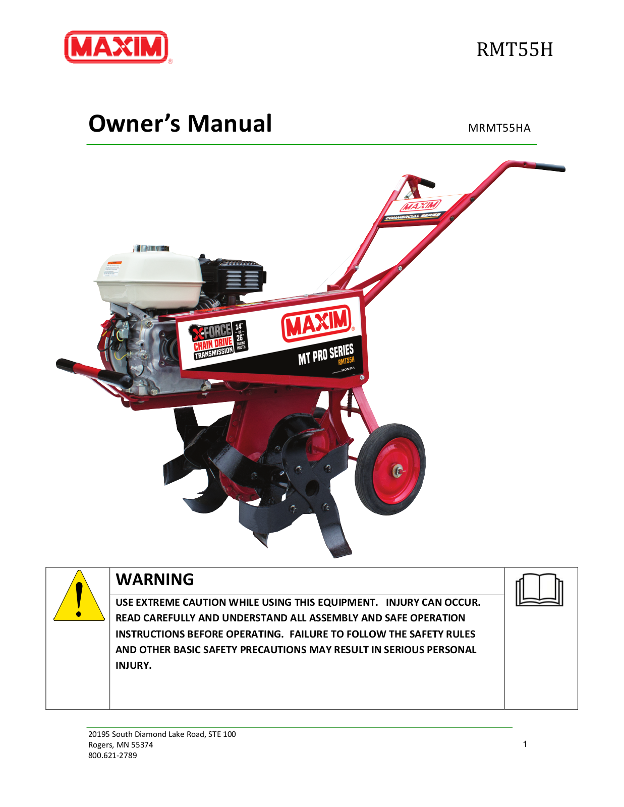 Maxim RMT55H Owner Manuals