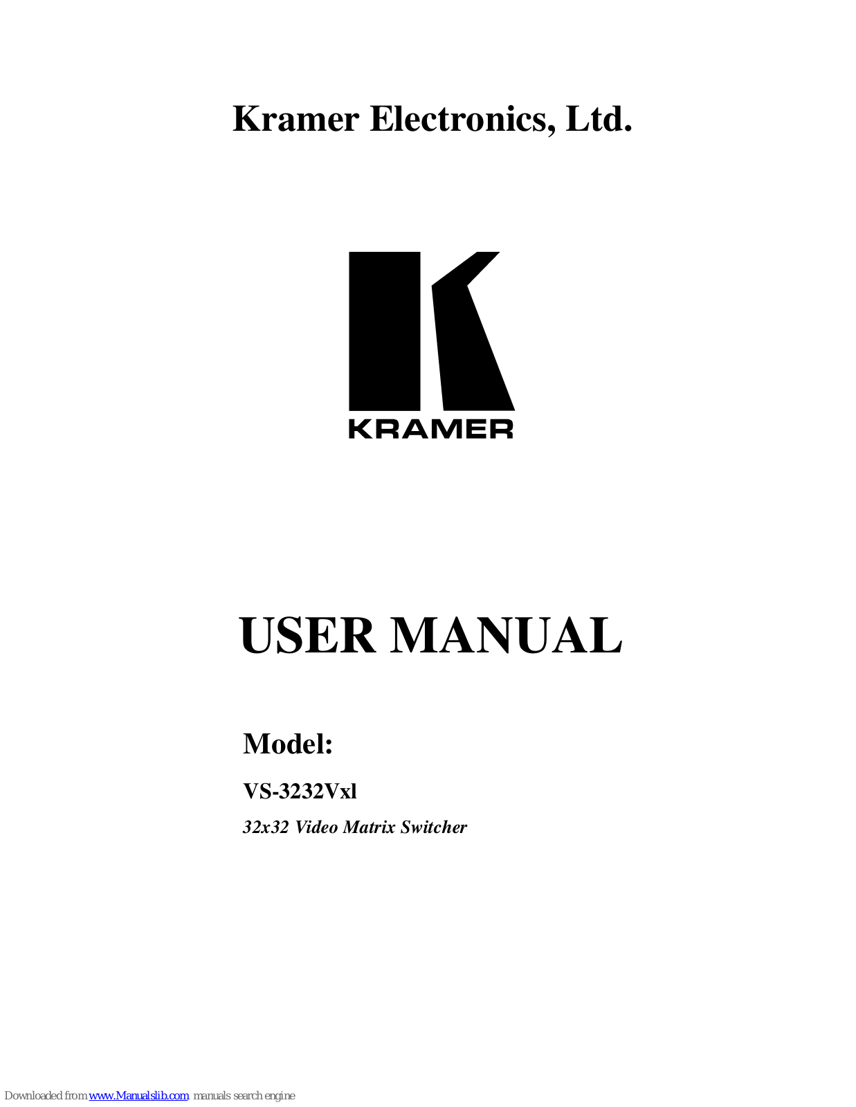 Kramer VS-3232Vxl User Manual