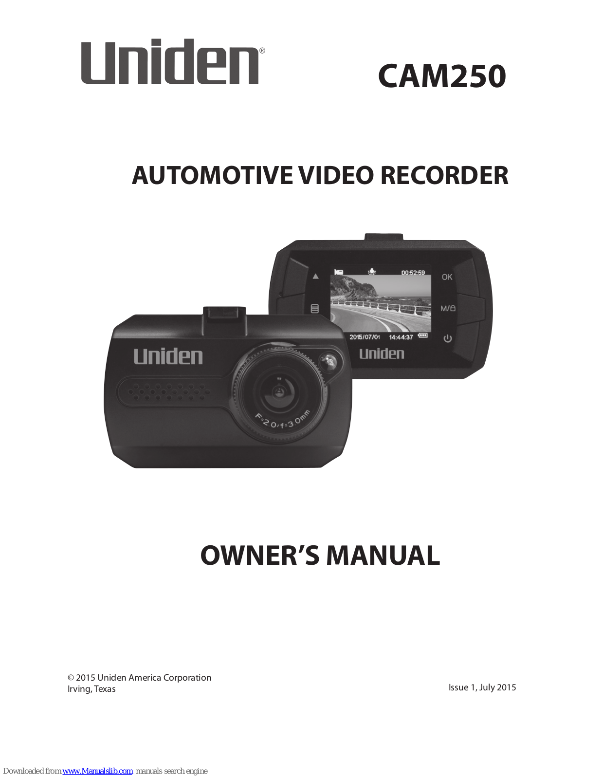 Uniden CAM250 Owner's Manual