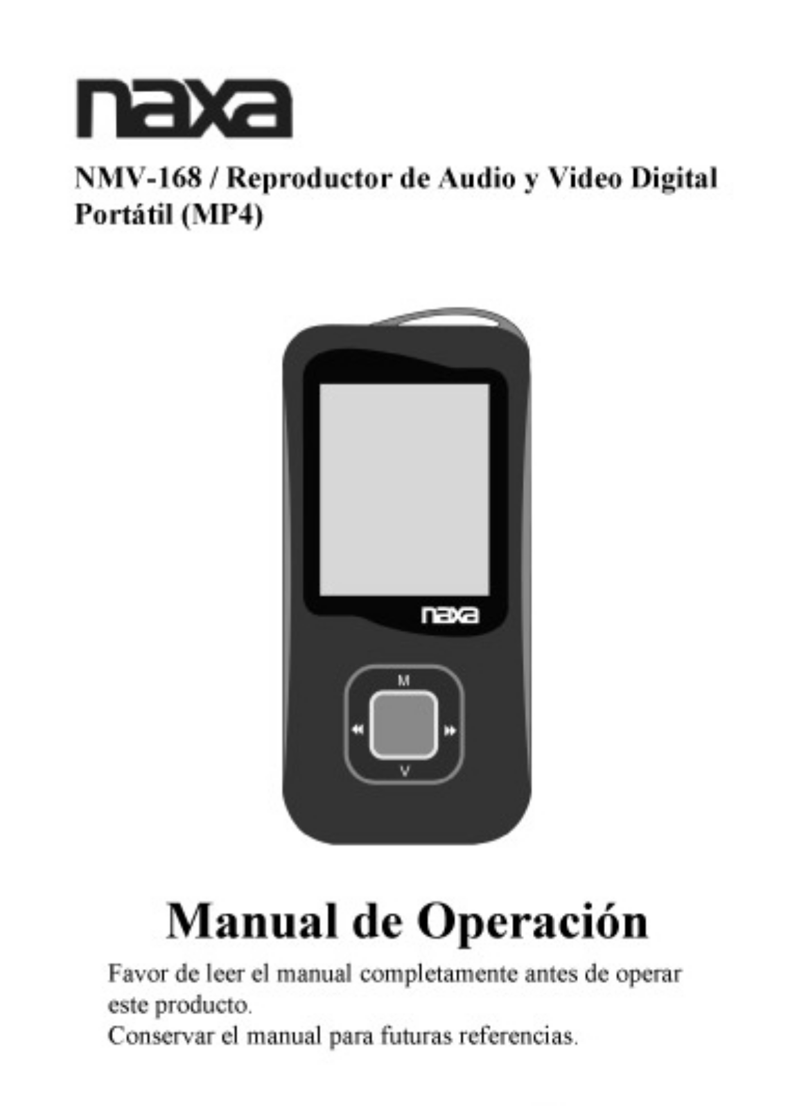 Naxa NMV-168 Manual de Operación