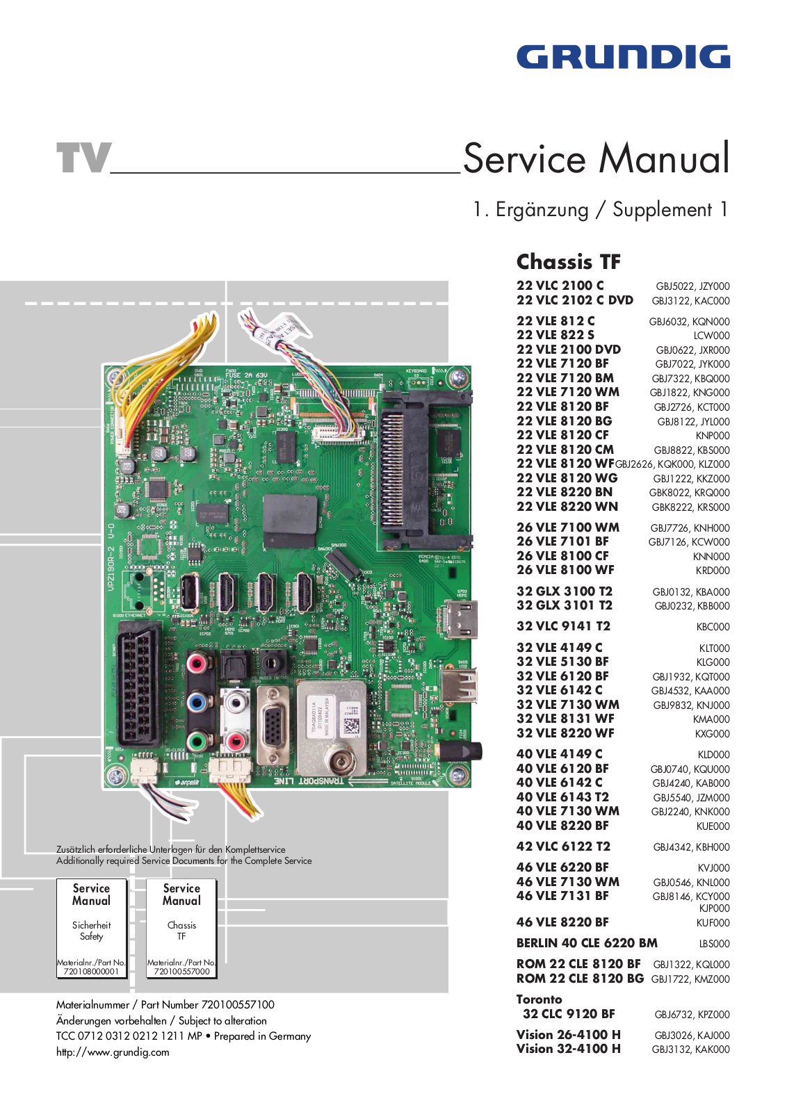 Grundig 32VLE7131 Schematic