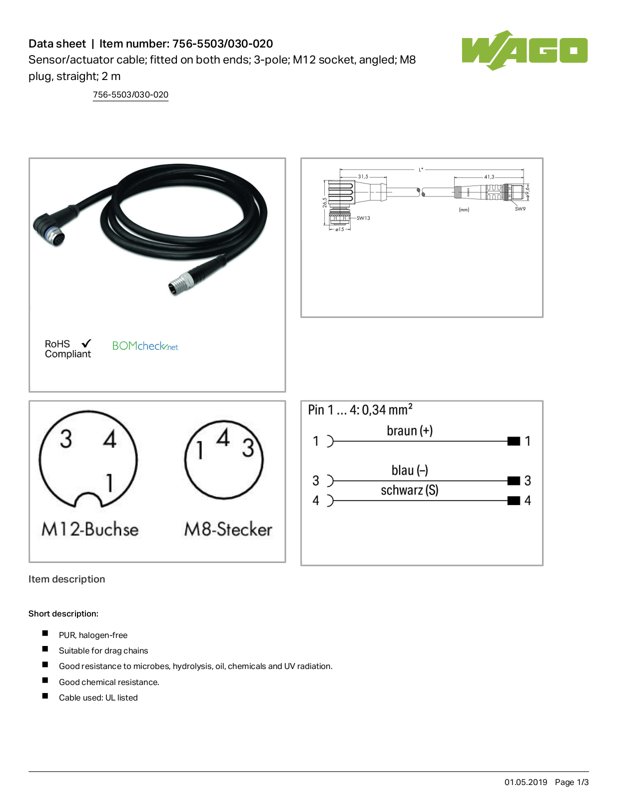 Wago 756-5503/030-020 Data Sheet