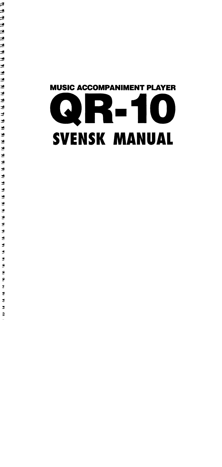 Yamaha QR10 User Manual