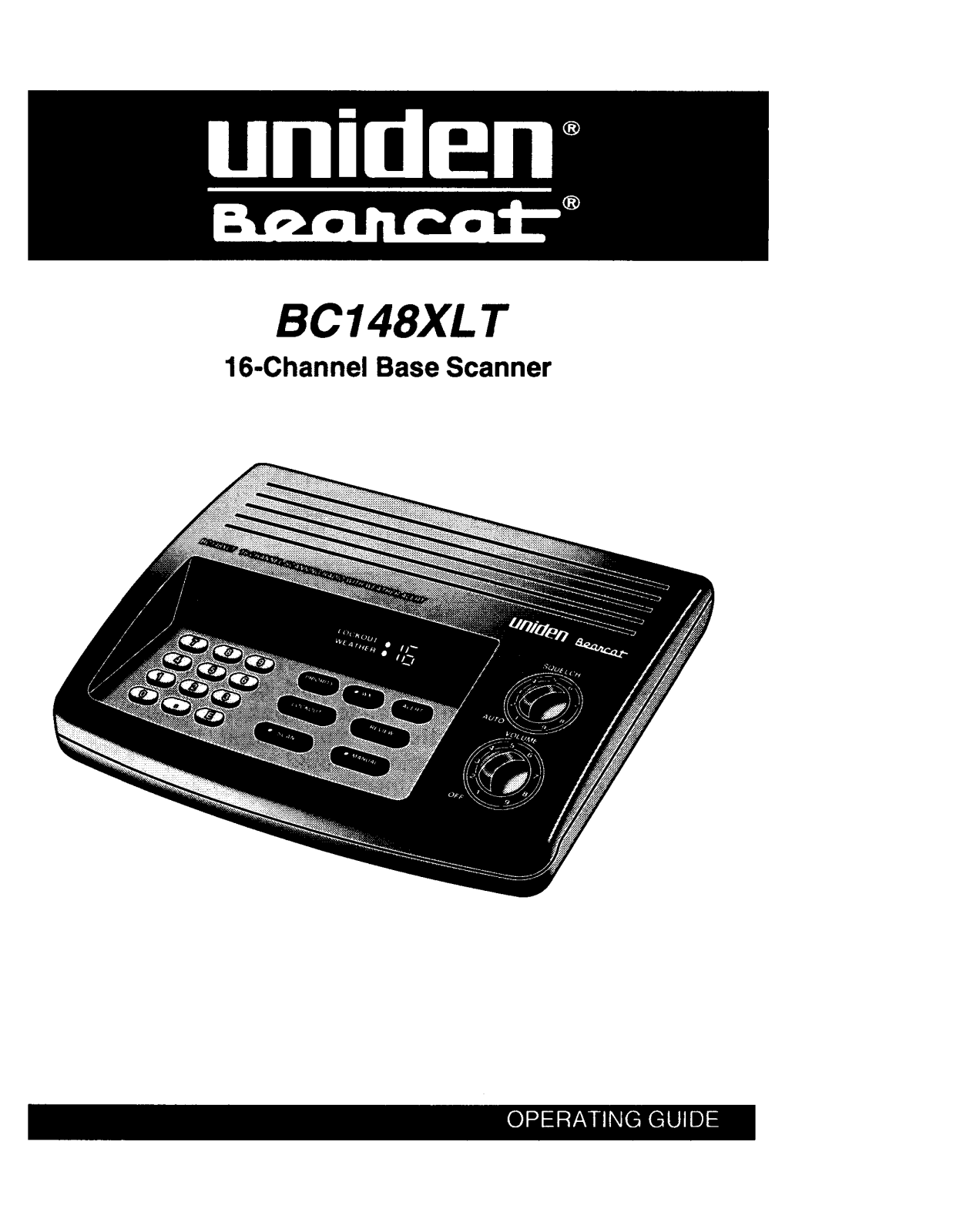 Uniden Bearcat BC148XLT Operating Manual