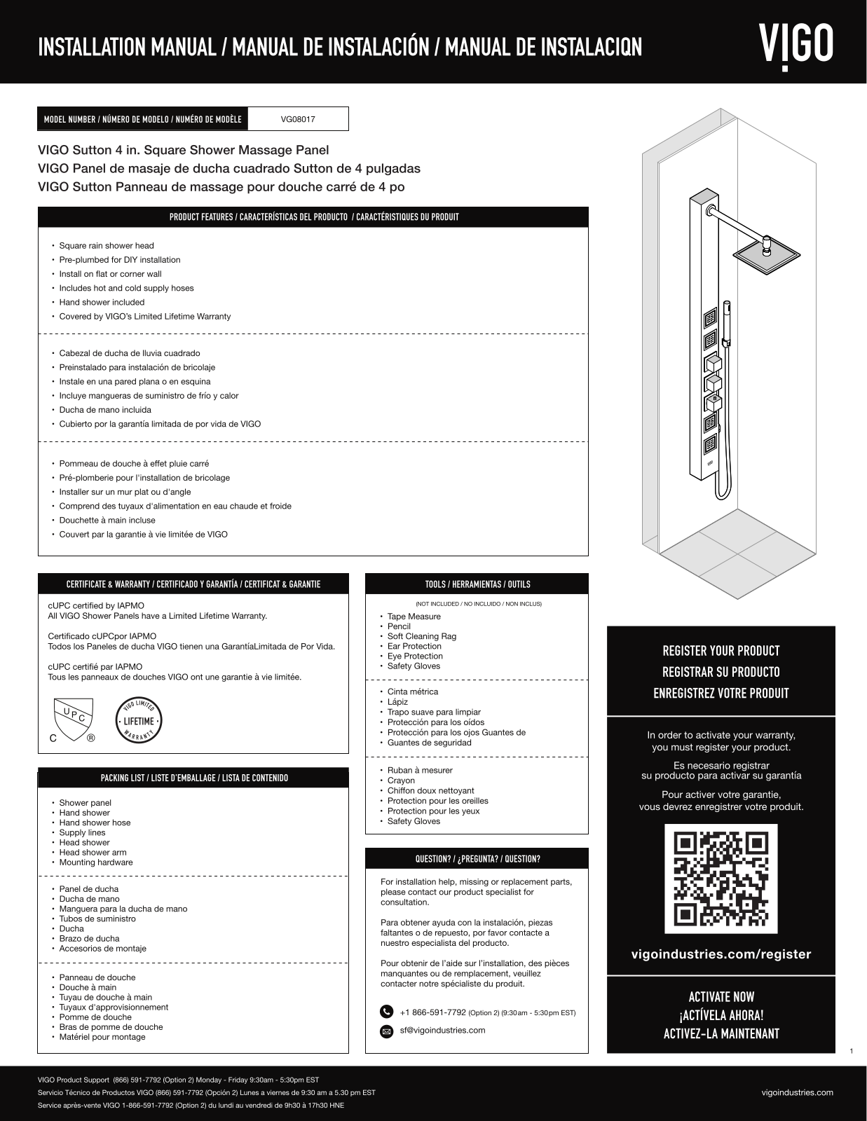 VIGO VGU11062 Installation & Assembly - ManualMachine.com