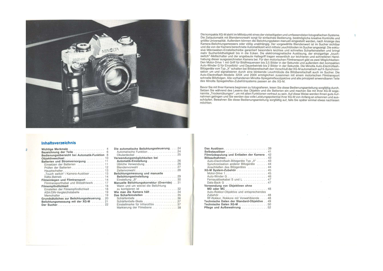 Minolta XG-M User Manual