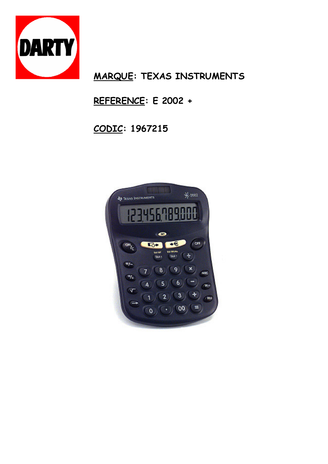 Texas instruments 2002+ User Manual