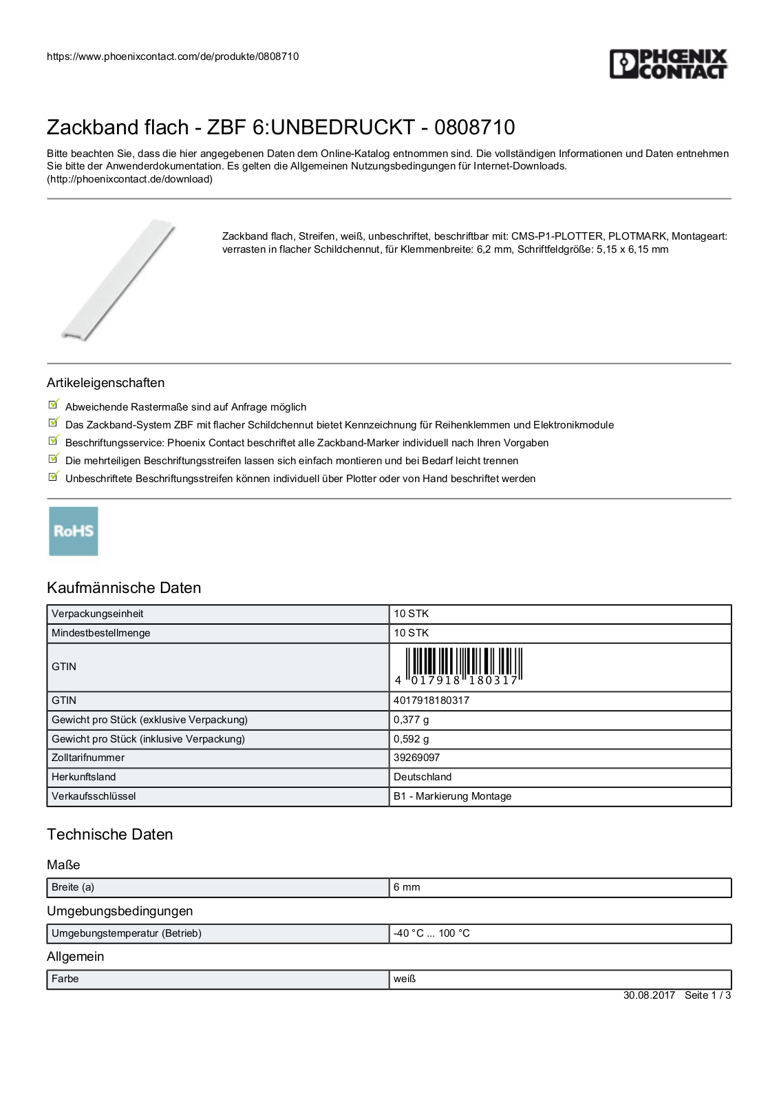 PHOENIX-CONTACT ZBF6 BLANK Datasheet - ManualMachine.com