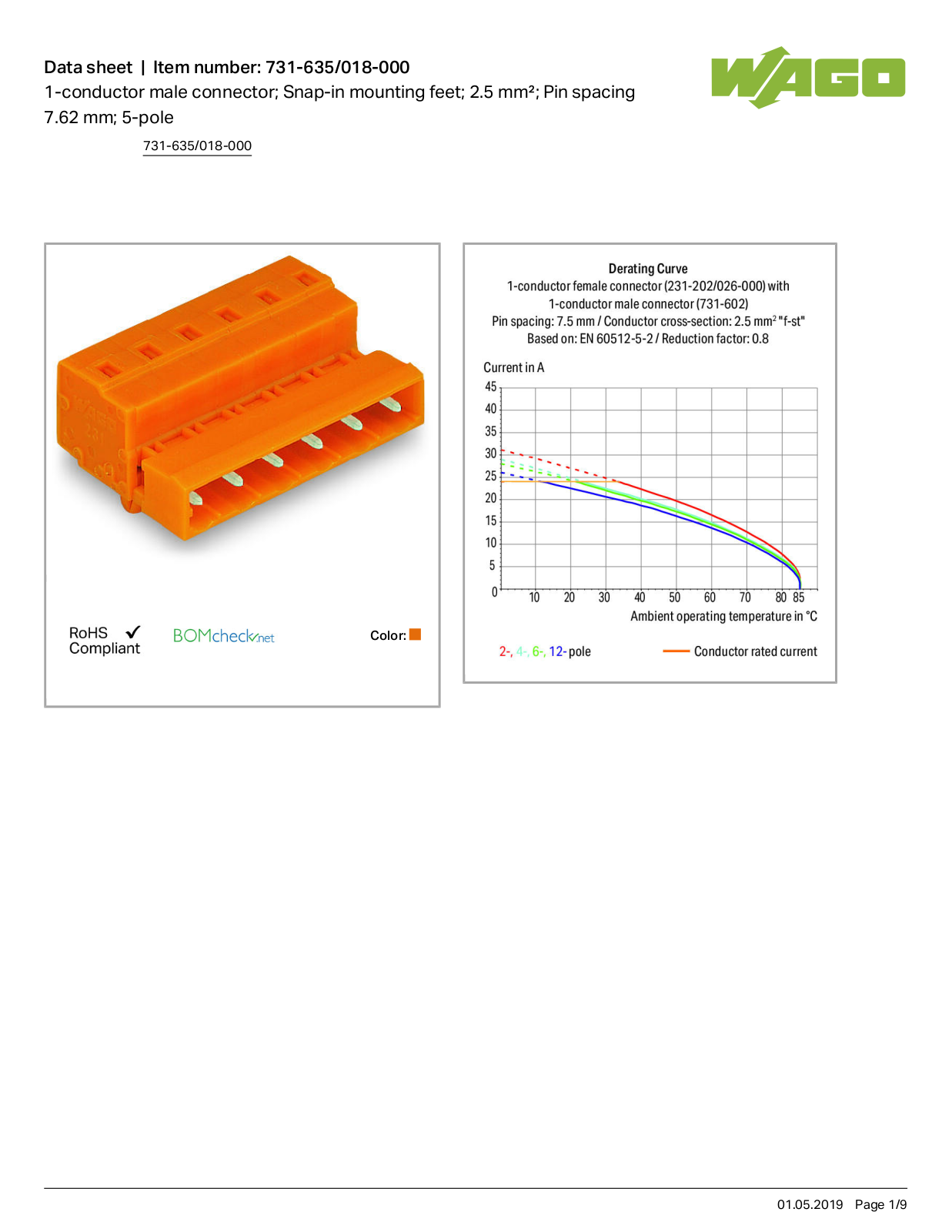 Wago 731-635/018-000 Data Sheet