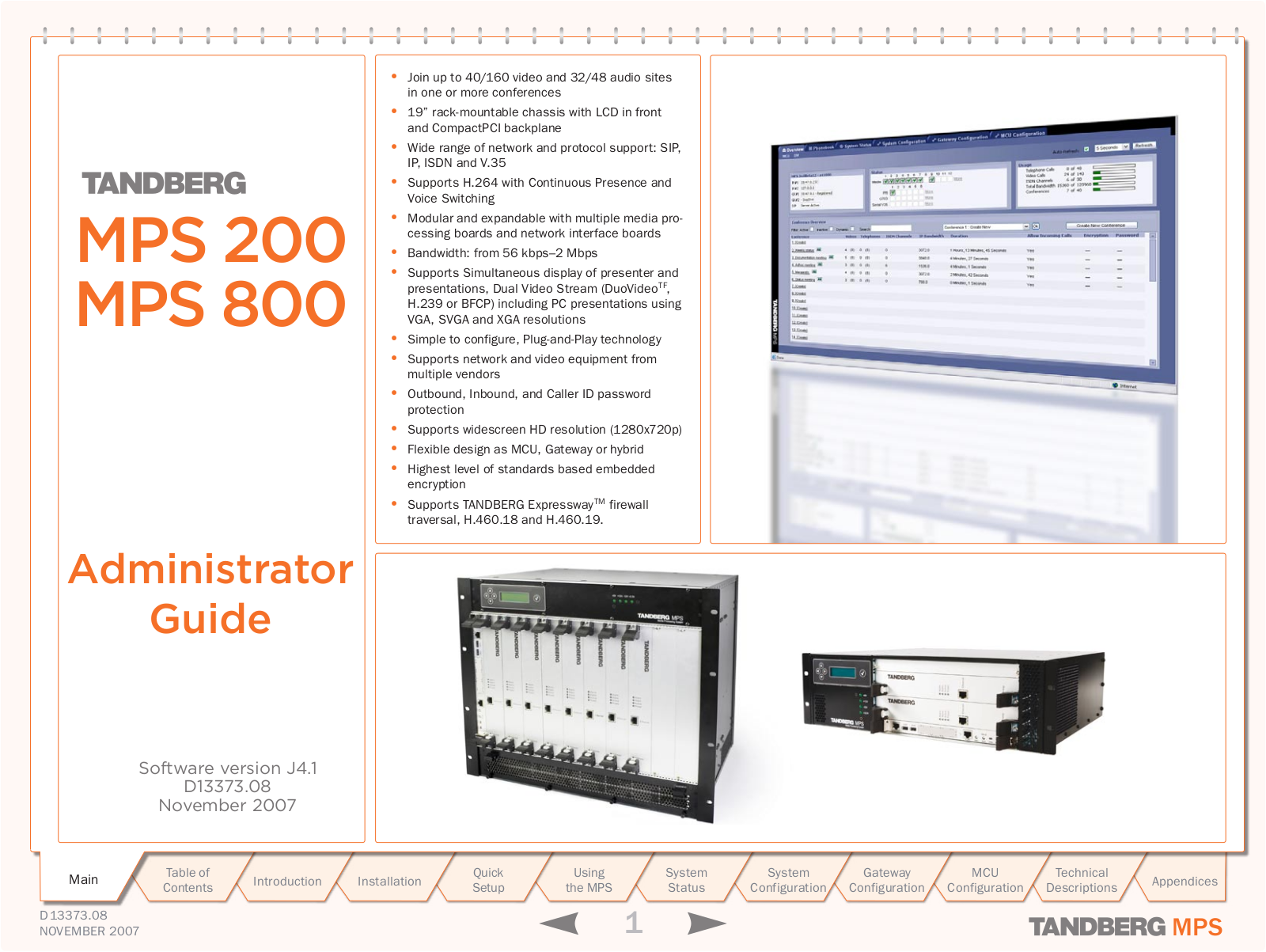 TANDBERG MPS 800, MPS 200 User Manual