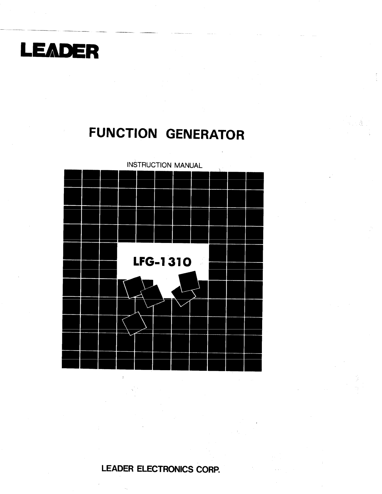 Leader LFG-1310 User Manual