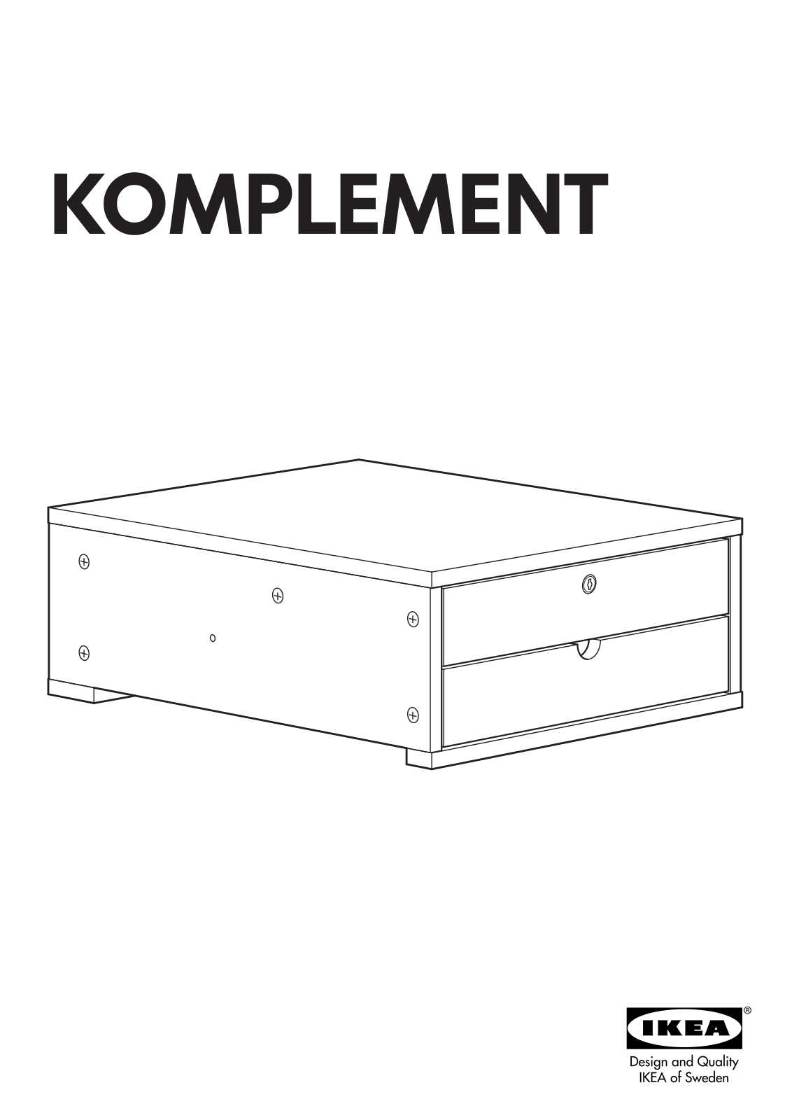 IKEA KOMPLEMENT JEWELRY BOX 20X23X8 Assembly Instruction