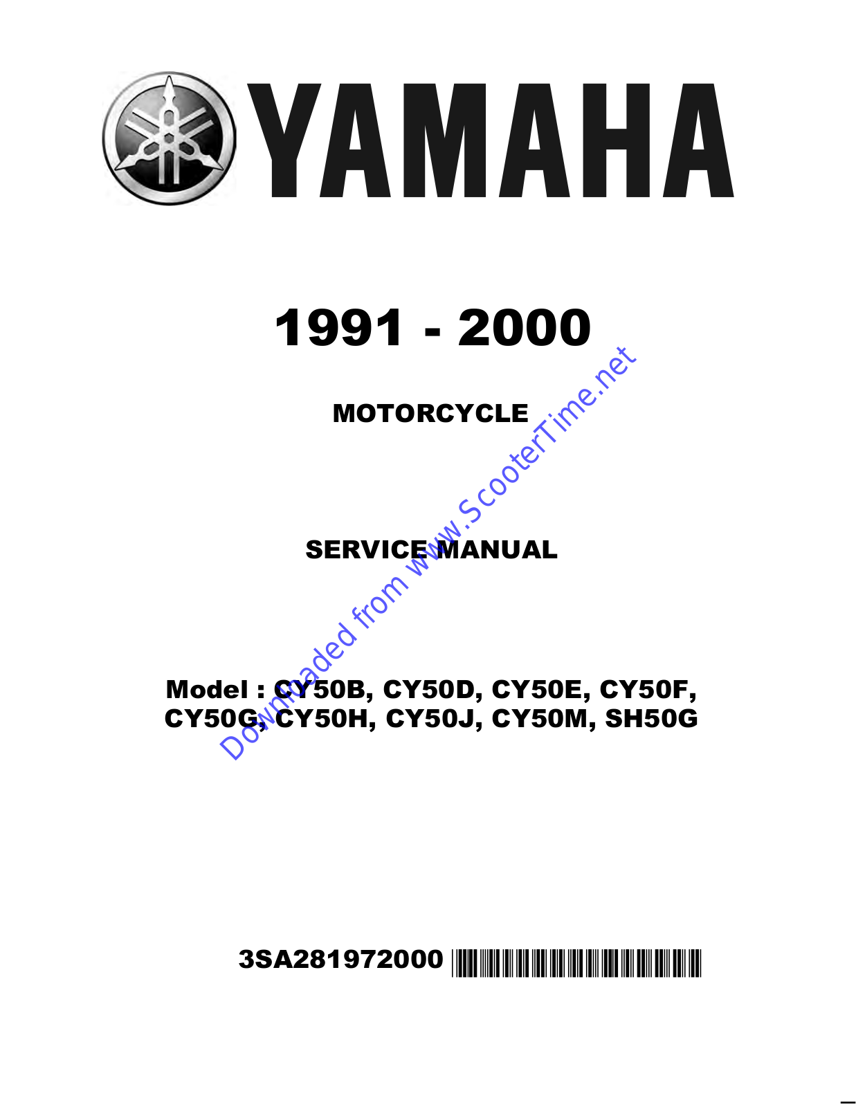 Yamaha CY50F, CY50J, CY50G, CY50M, SH50G Service Manual