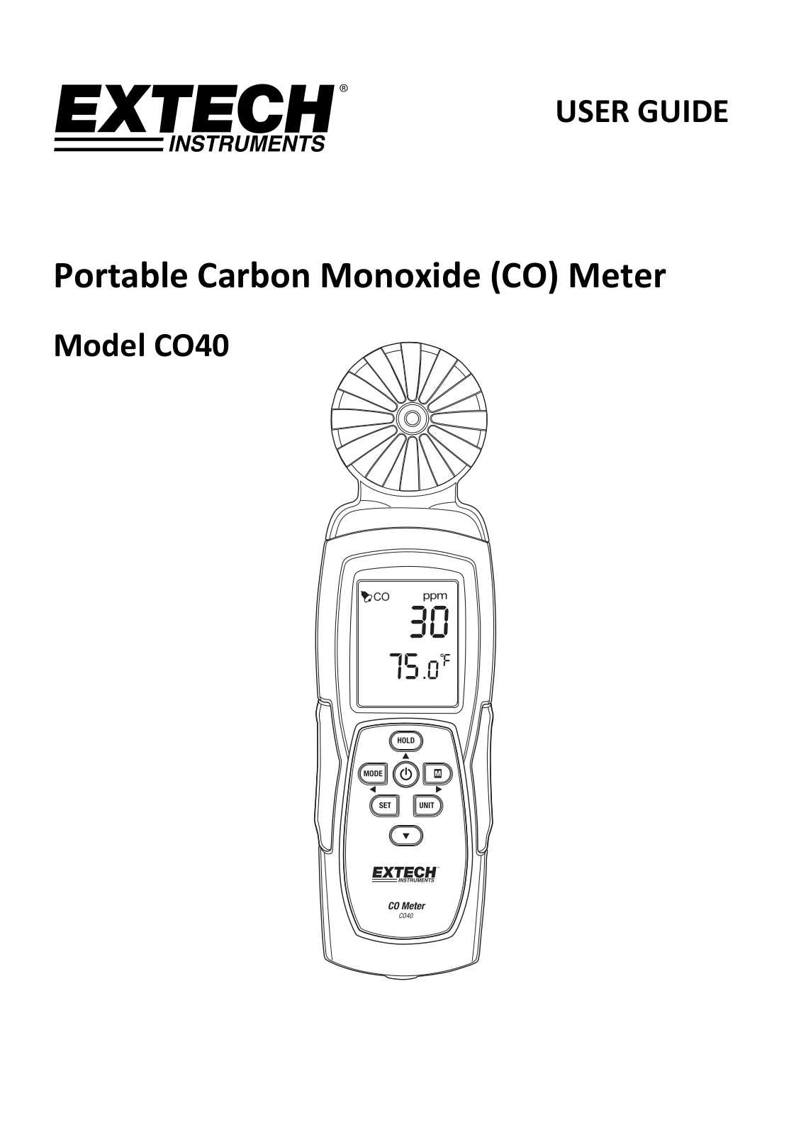 Extech CO40 Operating Manual