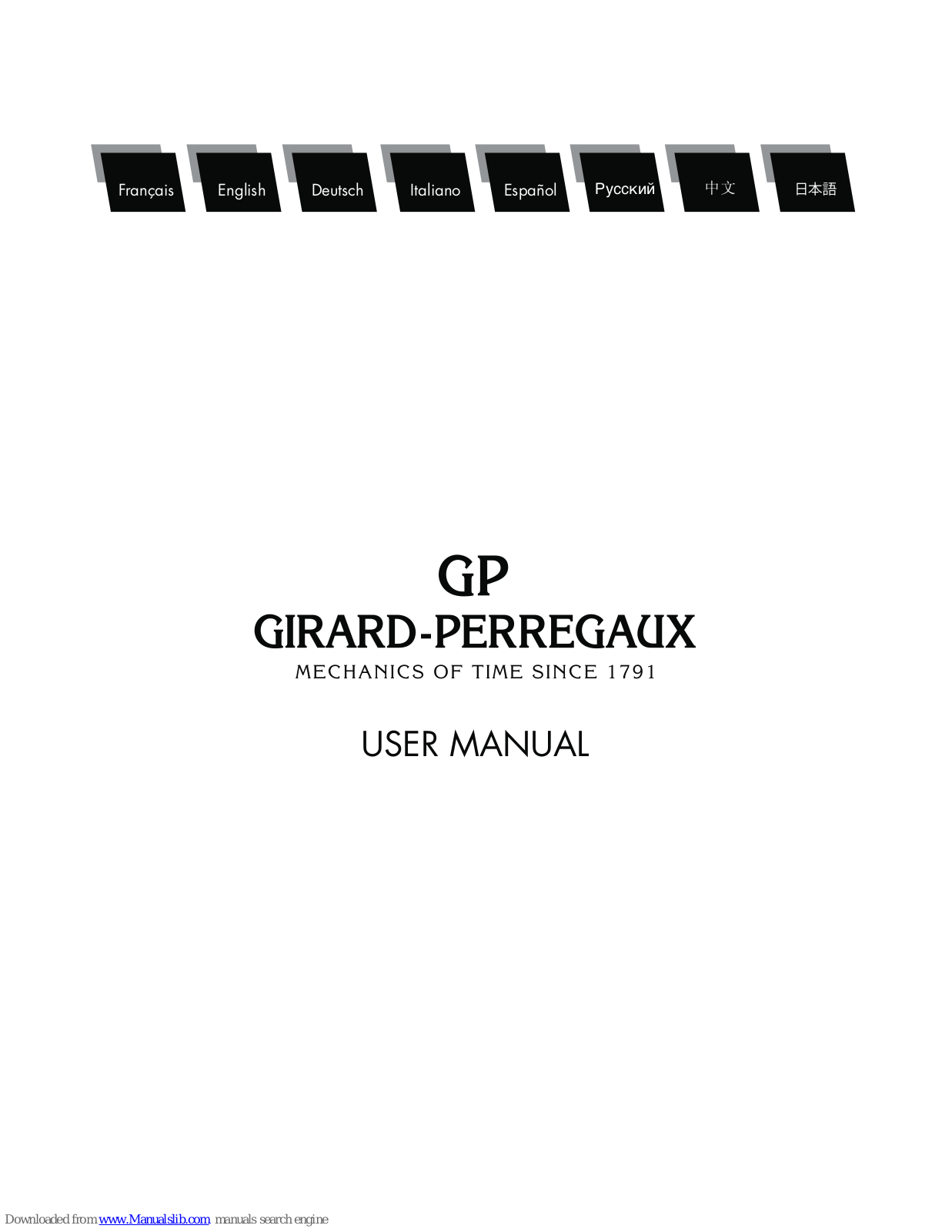 Girard-Perregaux 99240D52A801-CK8A, LA ESMERALDA TOURBILLON User Manual