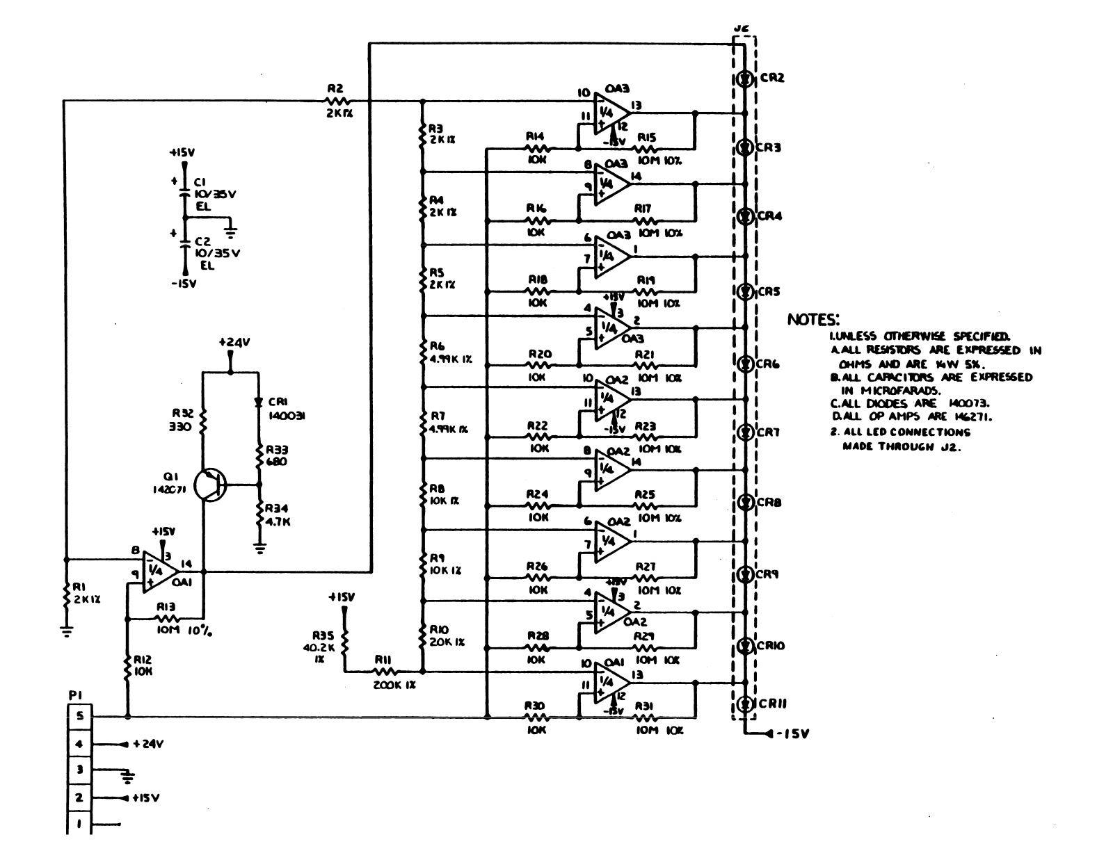 DBX 904, 9xx, 904 LED Schematic