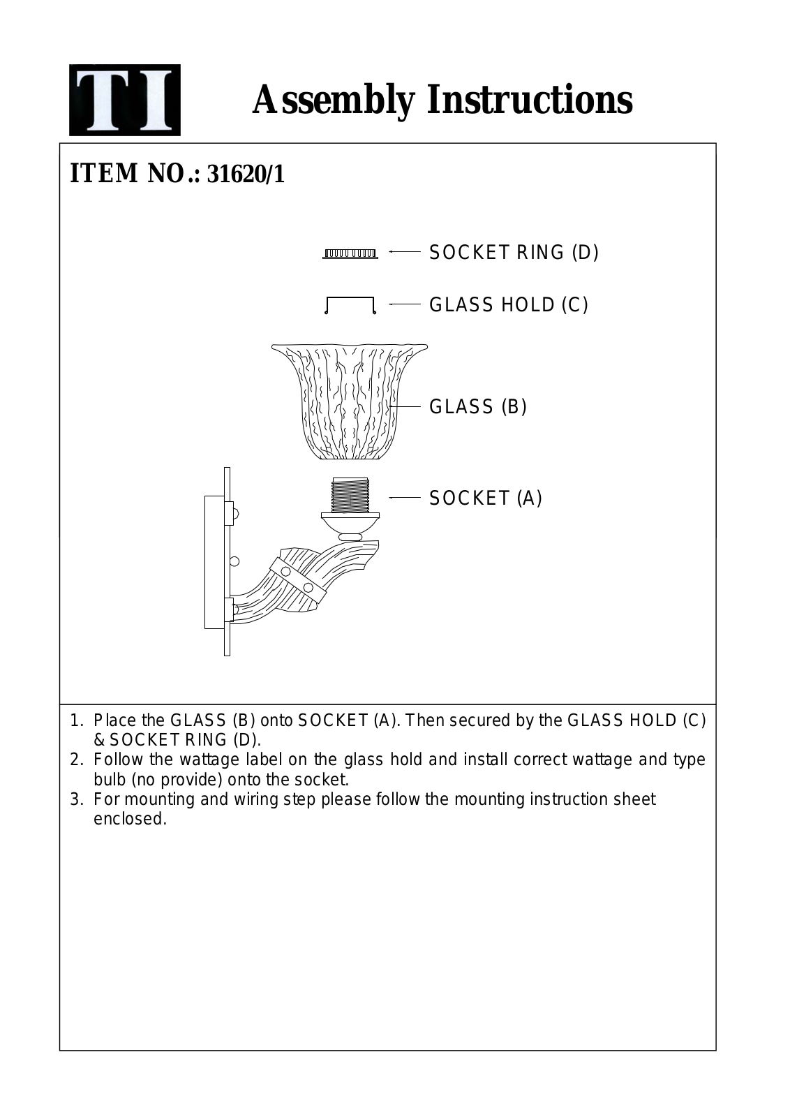 Triarch 31621, 31620 User Manual