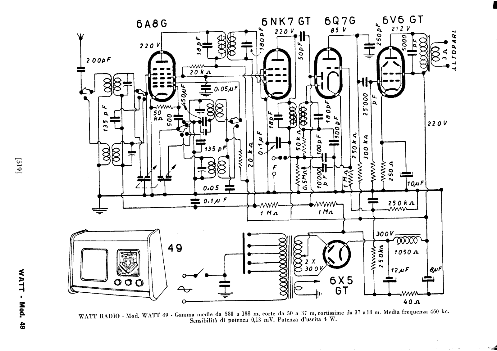 Watt Radio 49 schematic