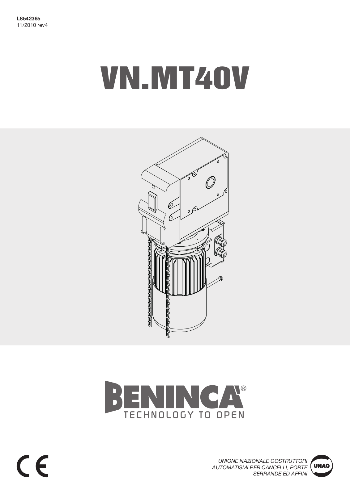 Beninca VNMT40V User Manual