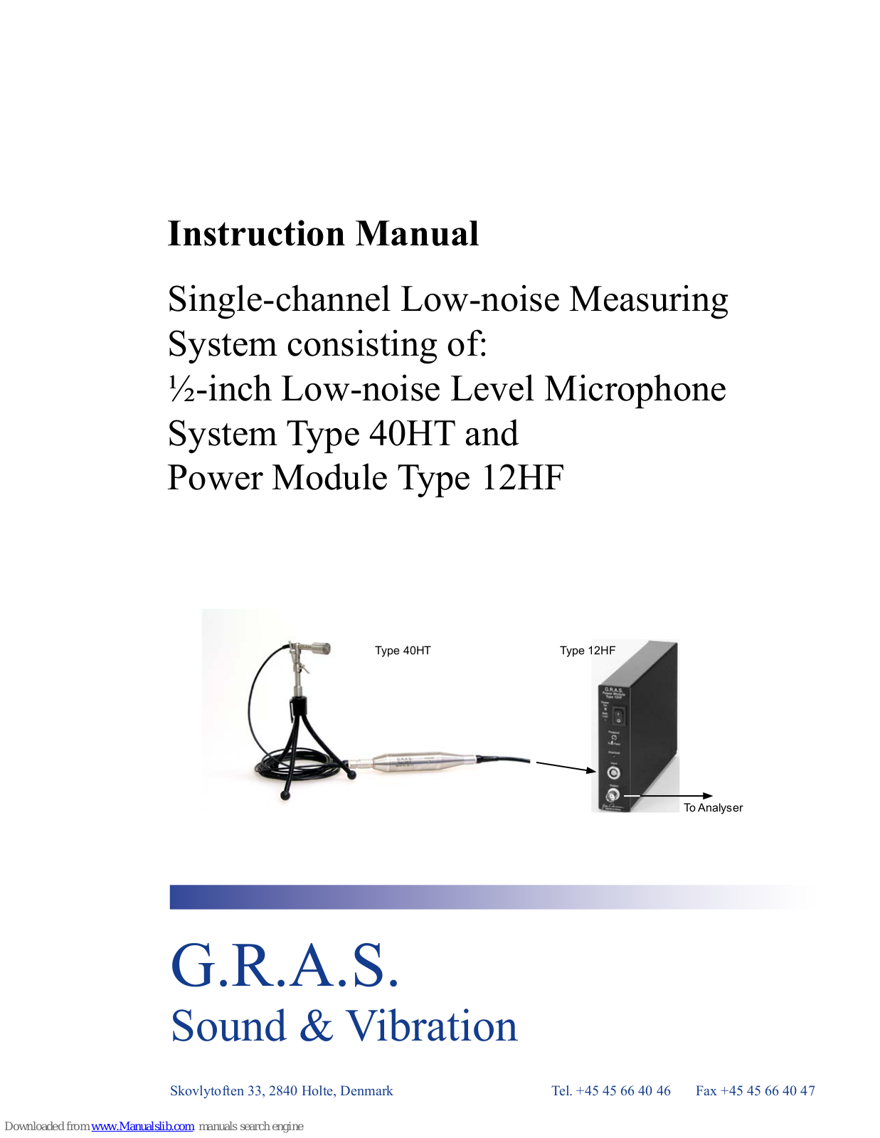 G.R.A.S. Type 40HT, Type 40AH, Type 26HG, Type 12HF, Type 26HT Instruction Manual