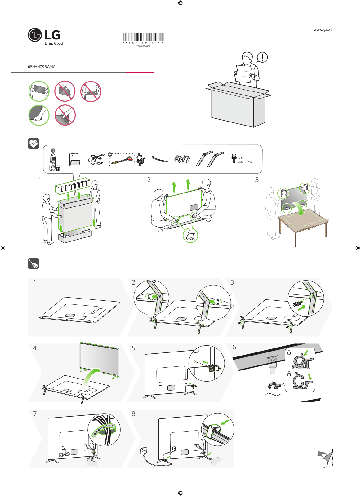 LG 65NANO95WNA Quick Setup Guide