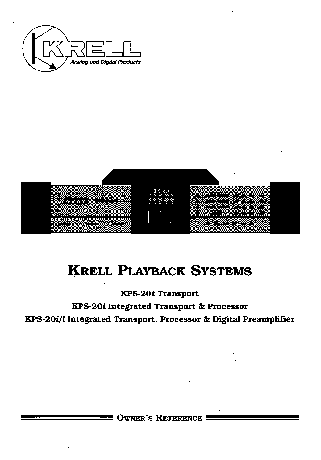Krell KPS-20-I, KPS-20-IL, KPS-20-T Owners manual