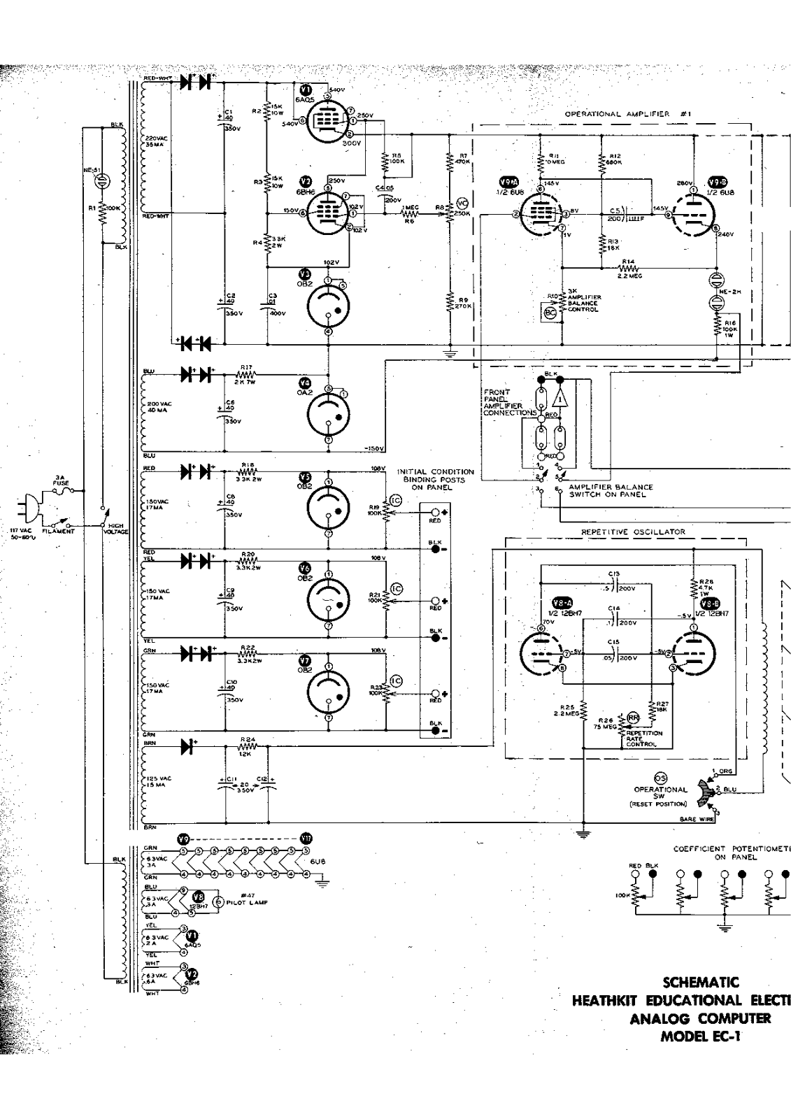 Heathkit EC-1 Schematic