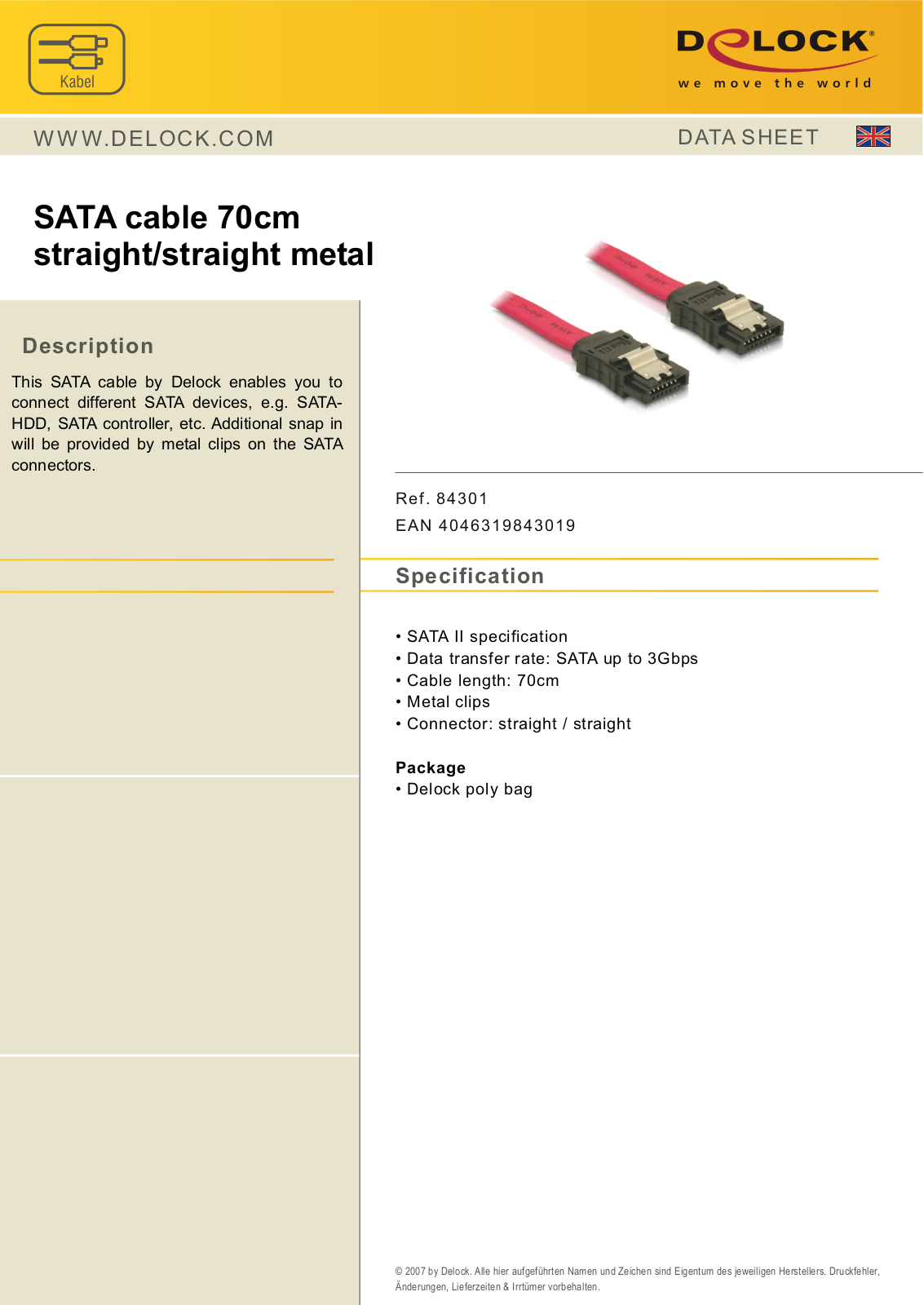 DELOCK 84301 Datasheet - ManualMachine.com