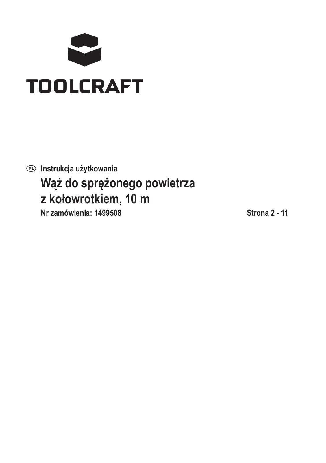 TOOLCRAFT 1499508 Instructions