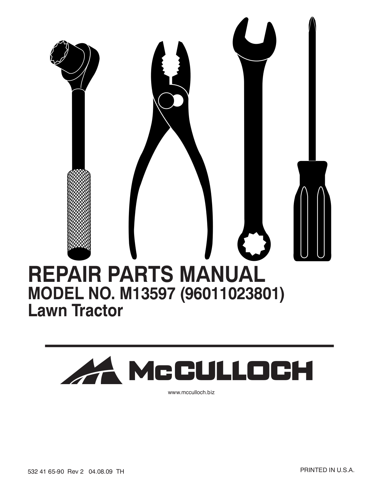 McCulloch M13597 User Manual